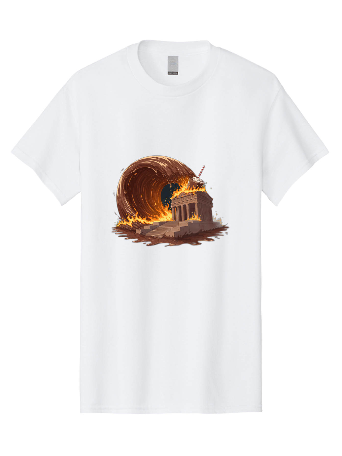 Brandenburg-Gate-On-Fire Men'S Graphic Tee, 100% Cotton, Comfortable Casual Summer Wear, Machine Washable, Vintage Camera, Old Camera, Antique Camera, Black Camera, Classic Photography, Photography Equipment, Nostalgic Device, Film Camera, Bal875