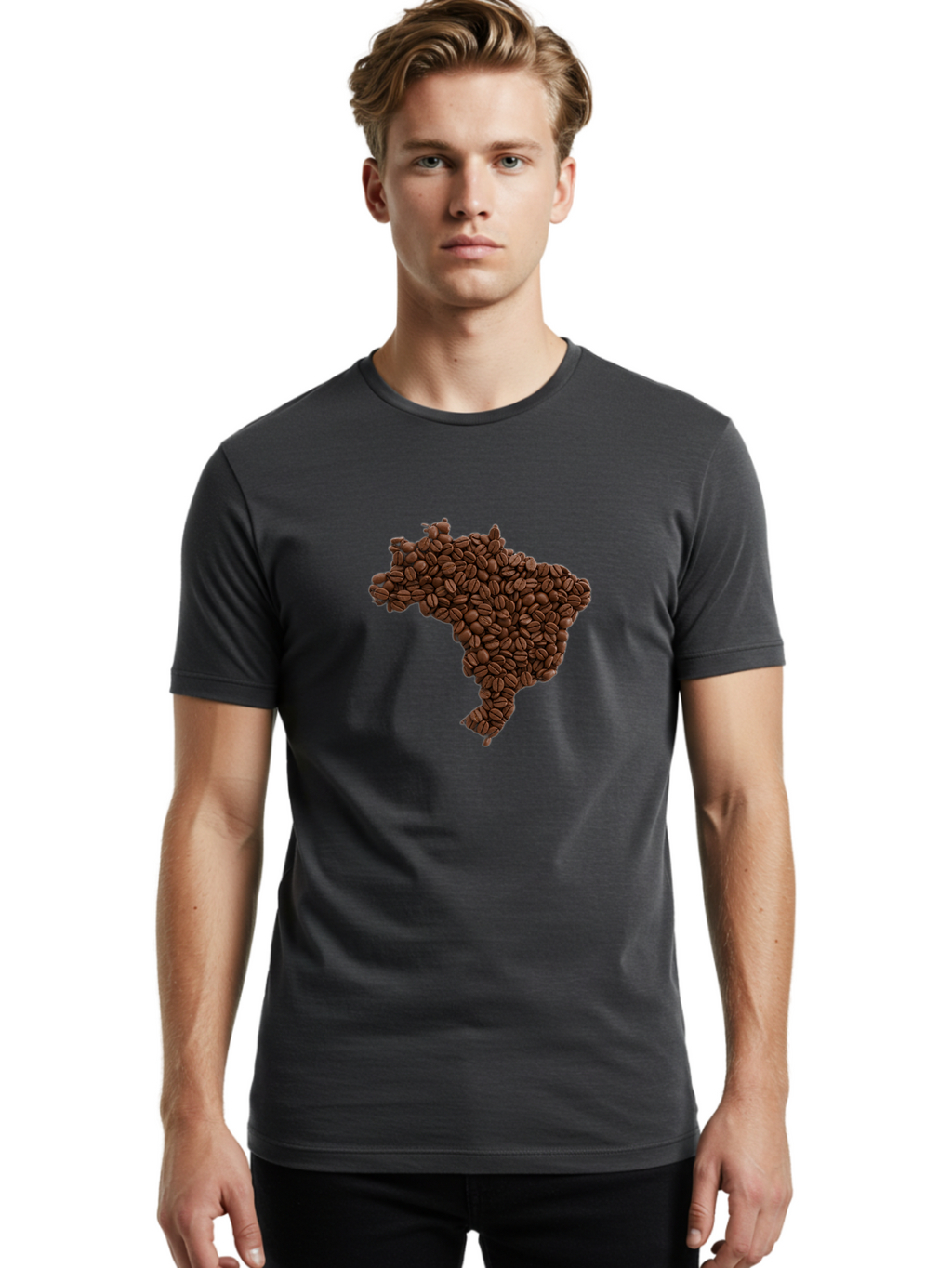Brazil-Coffee-Beans Men'S Graphic Tee, 100% Cotton, Comfortable Casual Summer Wear, Machine Washable, Vintage Camera, Old Camera, Antique Camera, Black Camera, Classic Photography, Photography Equipment, Nostalgic Device, Film Camera, Bal876