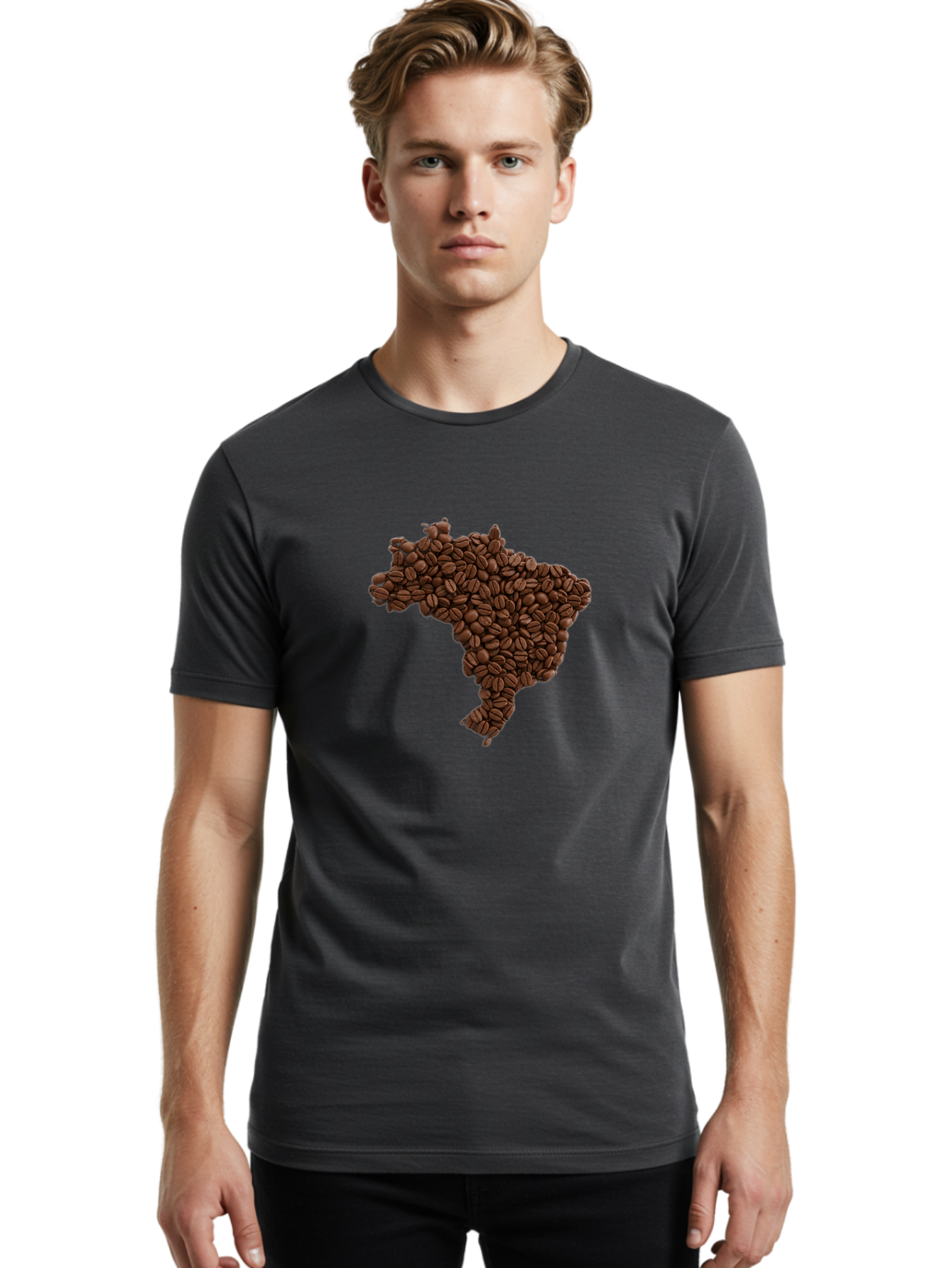 Brazil-Coffee-Beans Men'S Graphic Tee, 100% Cotton, Comfortable Casual Summer Wear, Machine Washable, Vintage Camera, Old Camera, Antique Camera, Black Camera, Classic Photography, Photography Equipment, Nostalgic Device, Film Camera, Bal876