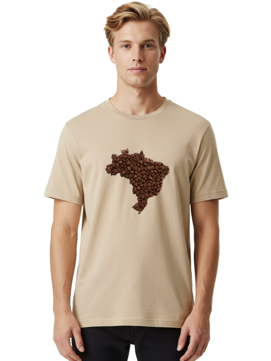 Brazil-Coffee-Beans Men'S Graphic Tee, 100% Cotton, Comfortable Casual Summer Wear, Machine Washable, Vintage Camera, Old Camera, Antique Camera, Black Camera, Classic Photography, Photography Equipment, Nostalgic Device, Film Camera, Bal876