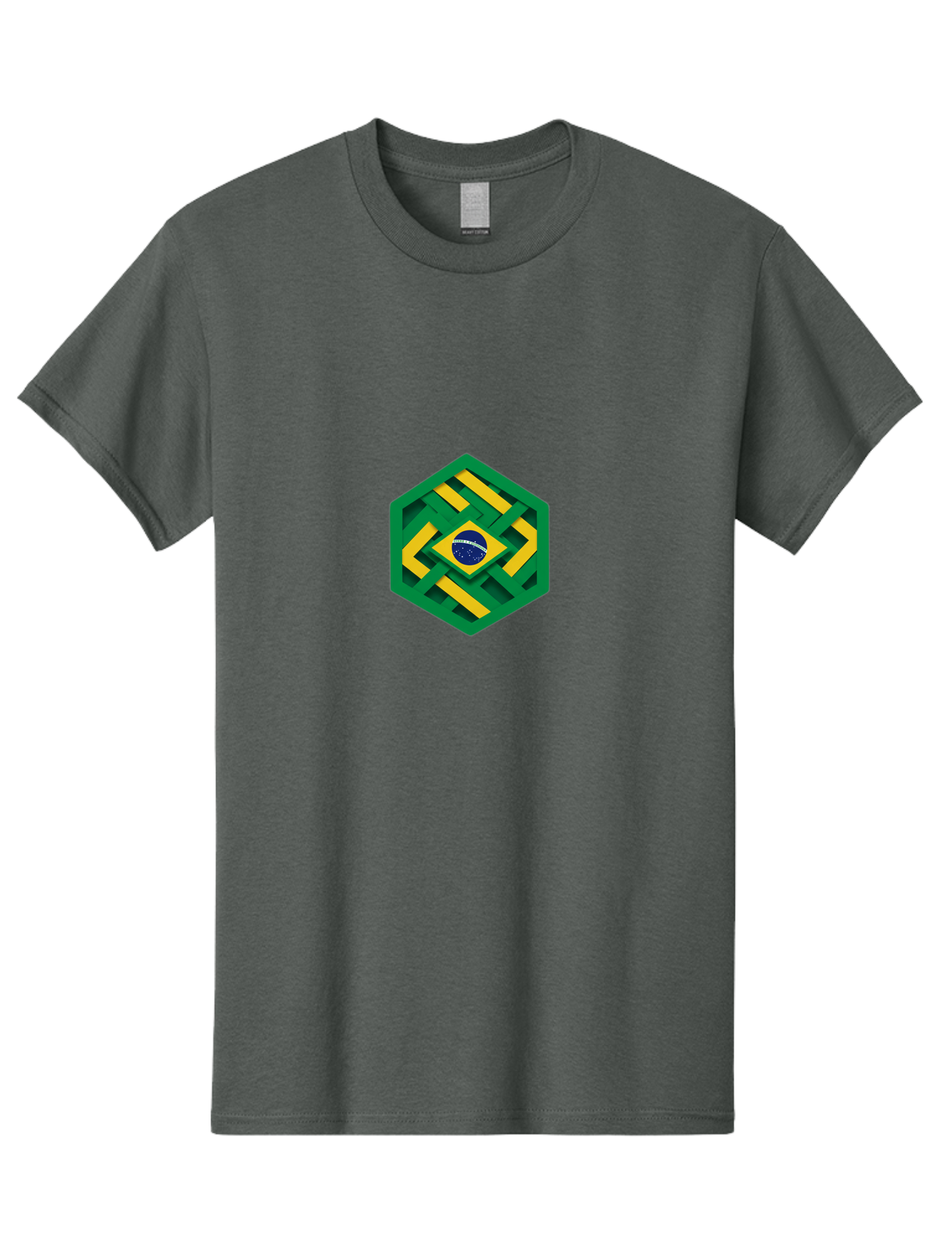 Brazil-Flag-Hexagon Men'S Graphic Tee, 100% Cotton, Comfortable Casual Summer Wear, Machine Washable, Vintage Camera, Old Camera, Antique Camera, Black Camera, Classic Photography, Photography Equipment, Nostalgic Device, Film Camera, Bal877