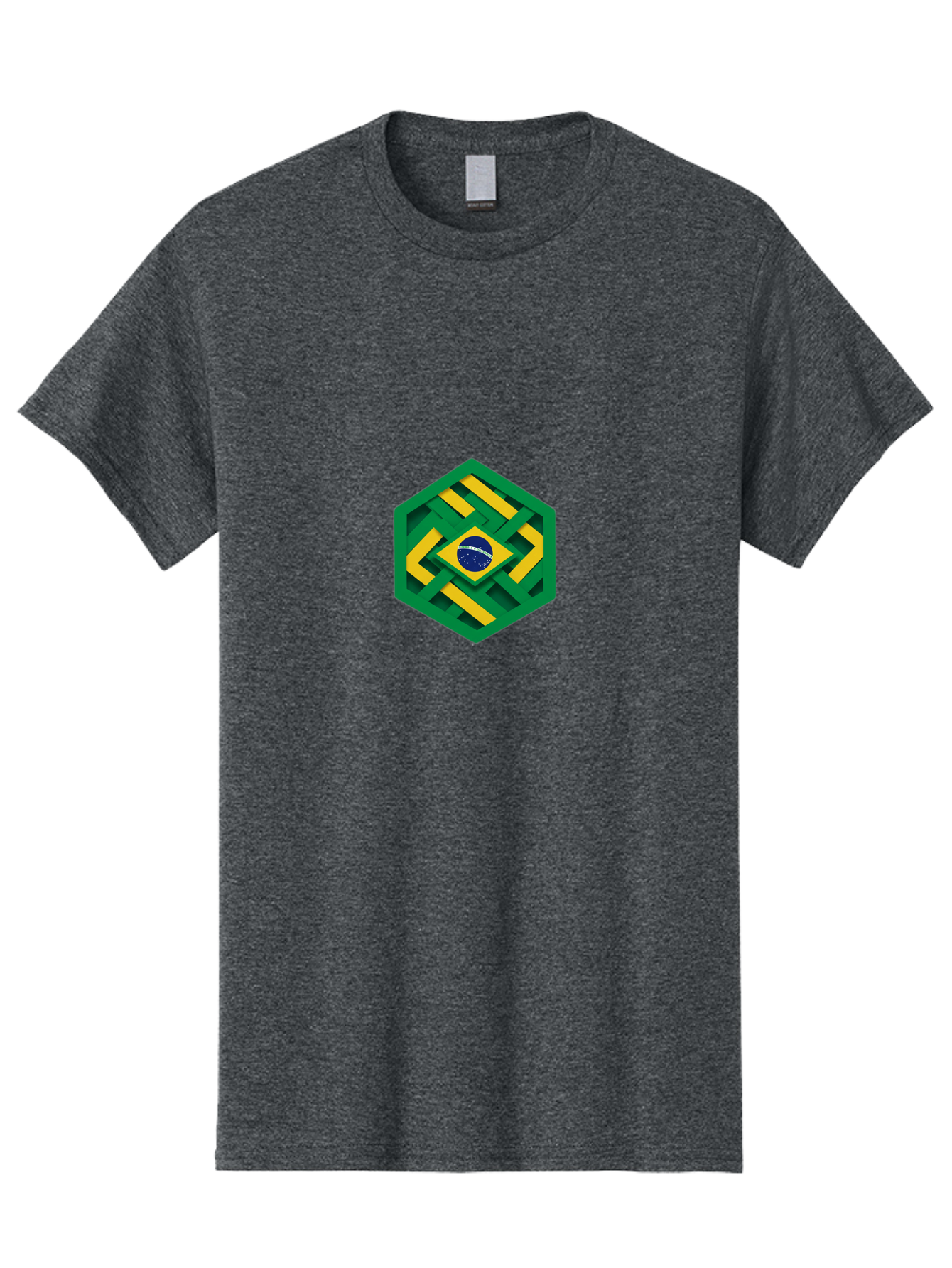Brazil-Flag-Hexagon Men'S Graphic Tee, 100% Cotton, Comfortable Casual Summer Wear, Machine Washable, Vintage Camera, Old Camera, Antique Camera, Black Camera, Classic Photography, Photography Equipment, Nostalgic Device, Film Camera, Bal877