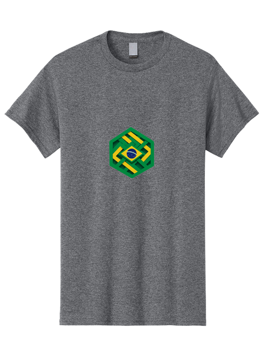 Brazil-Flag-Hexagon Men'S Graphic Tee, 100% Cotton, Comfortable Casual Summer Wear, Machine Washable, Vintage Camera, Old Camera, Antique Camera, Black Camera, Classic Photography, Photography Equipment, Nostalgic Device, Film Camera, Bal877