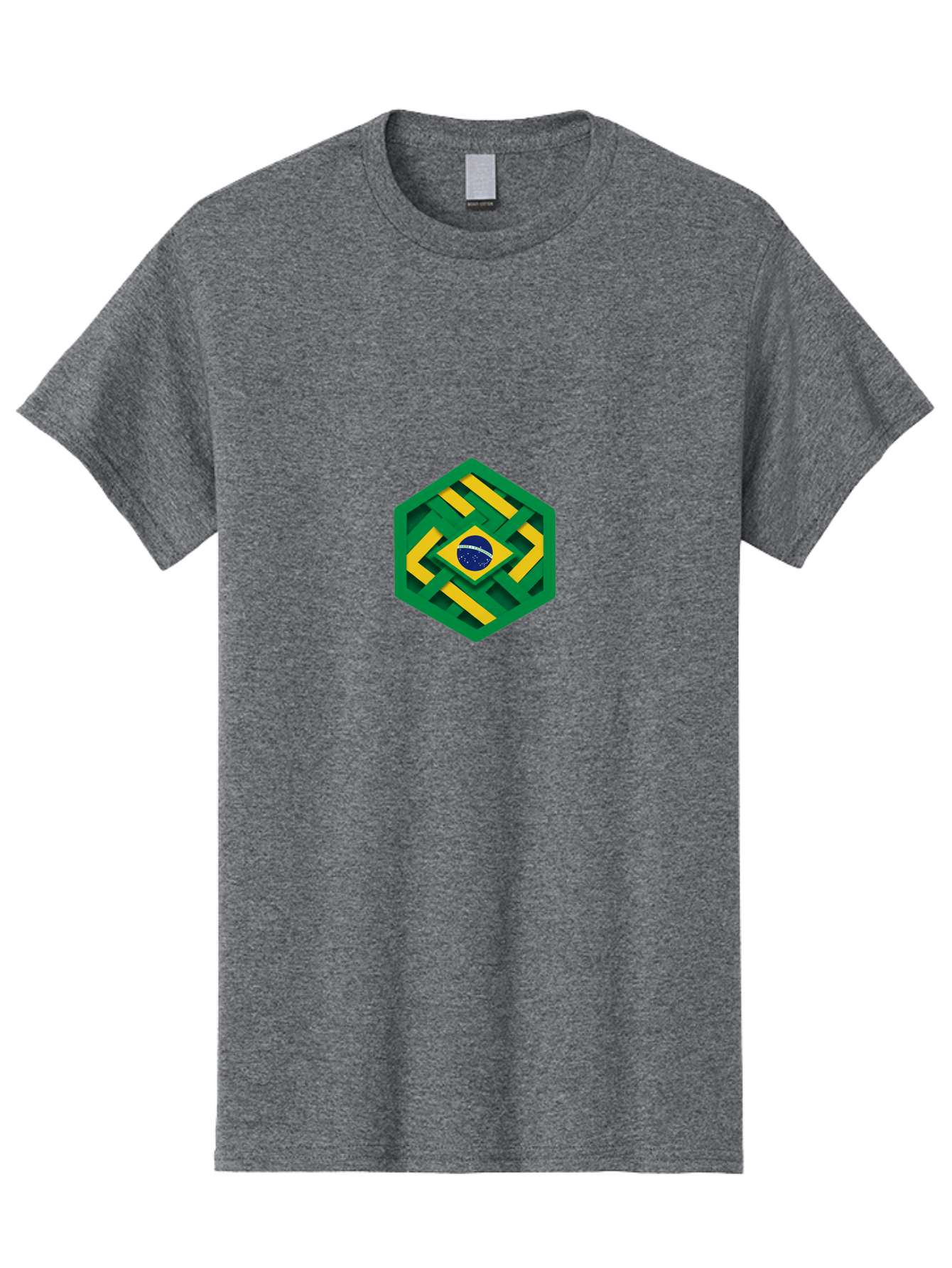 Brazil-Flag-Hexagon Men'S Graphic Tee, 100% Cotton, Comfortable Casual Summer Wear, Machine Washable, Vintage Camera, Old Camera, Antique Camera, Black Camera, Classic Photography, Photography Equipment, Nostalgic Device, Film Camera, Bal877