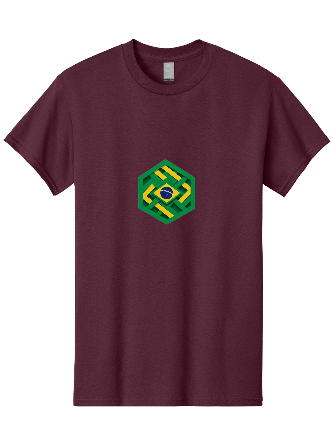 Brazil-Flag-Hexagon Men'S Graphic Tee, 100% Cotton, Comfortable Casual Summer Wear, Machine Washable, Vintage Camera, Old Camera, Antique Camera, Black Camera, Classic Photography, Photography Equipment, Nostalgic Device, Film Camera, Bal877