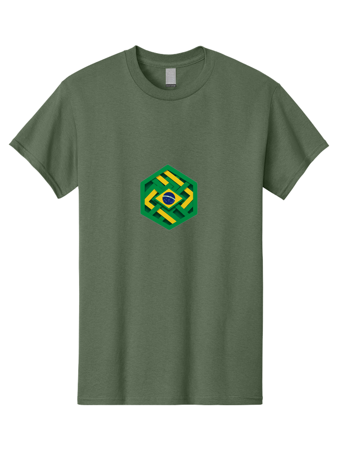 Brazil-Flag-Hexagon Men'S Graphic Tee, 100% Cotton, Comfortable Casual Summer Wear, Machine Washable, Vintage Camera, Old Camera, Antique Camera, Black Camera, Classic Photography, Photography Equipment, Nostalgic Device, Film Camera, Bal877
