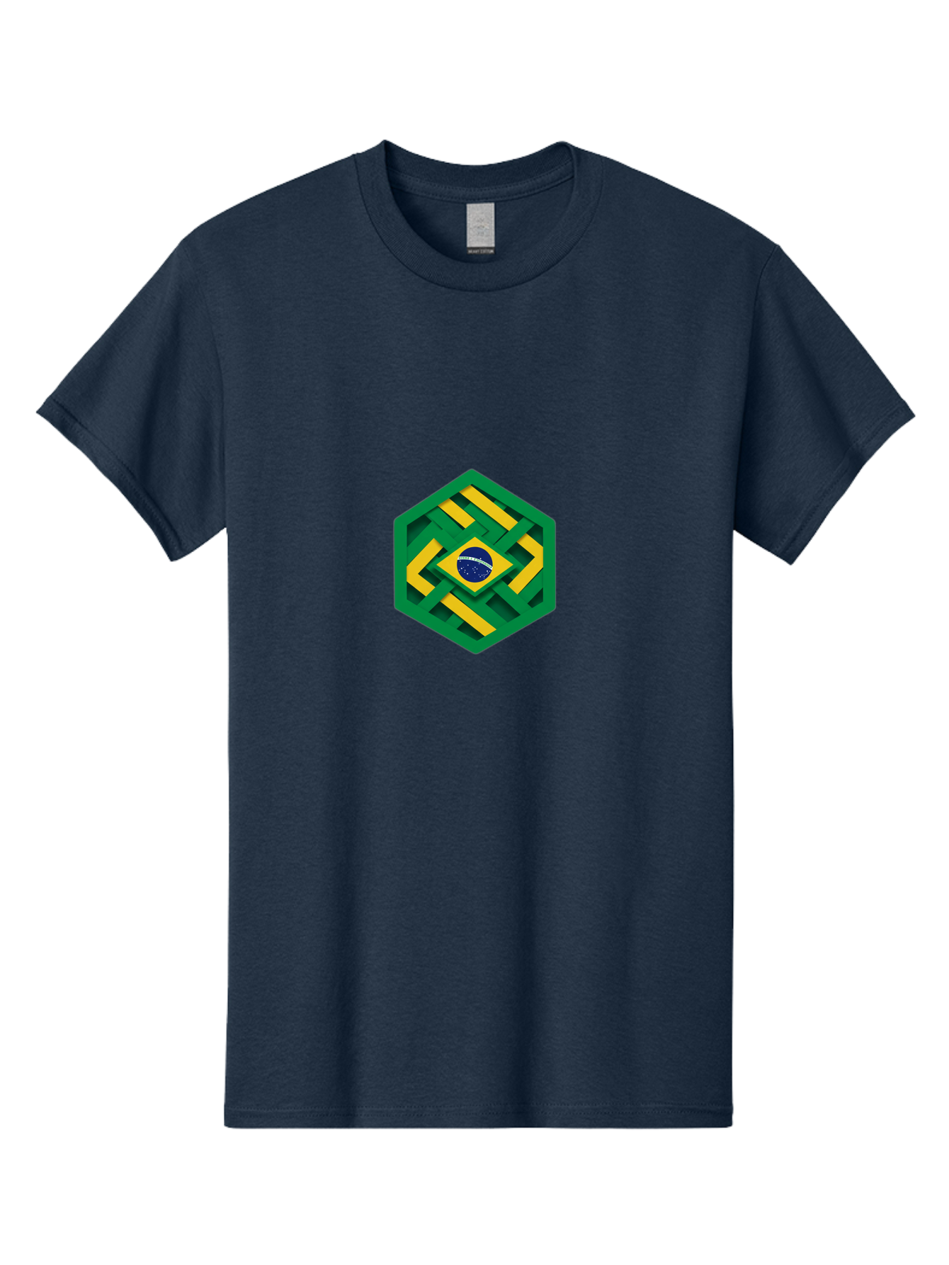 Brazil-Flag-Hexagon Men'S Graphic Tee, 100% Cotton, Comfortable Casual Summer Wear, Machine Washable, Vintage Camera, Old Camera, Antique Camera, Black Camera, Classic Photography, Photography Equipment, Nostalgic Device, Film Camera, Bal877
