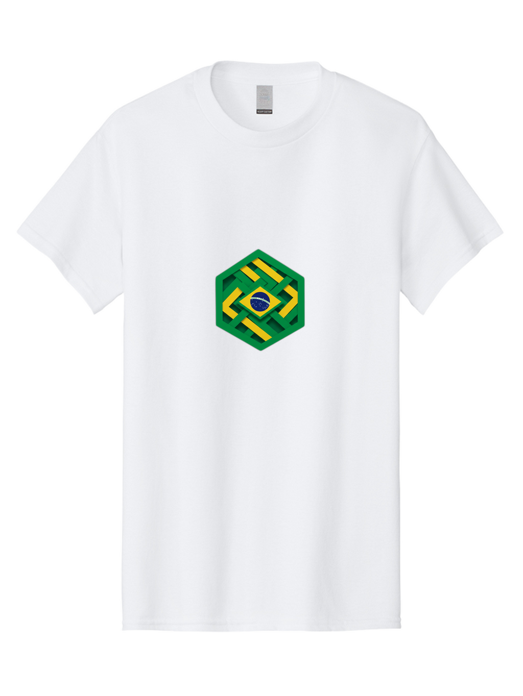 Brazil-Flag-Hexagon Men'S Graphic Tee, 100% Cotton, Comfortable Casual Summer Wear, Machine Washable, Vintage Camera, Old Camera, Antique Camera, Black Camera, Classic Photography, Photography Equipment, Nostalgic Device, Film Camera, Bal877