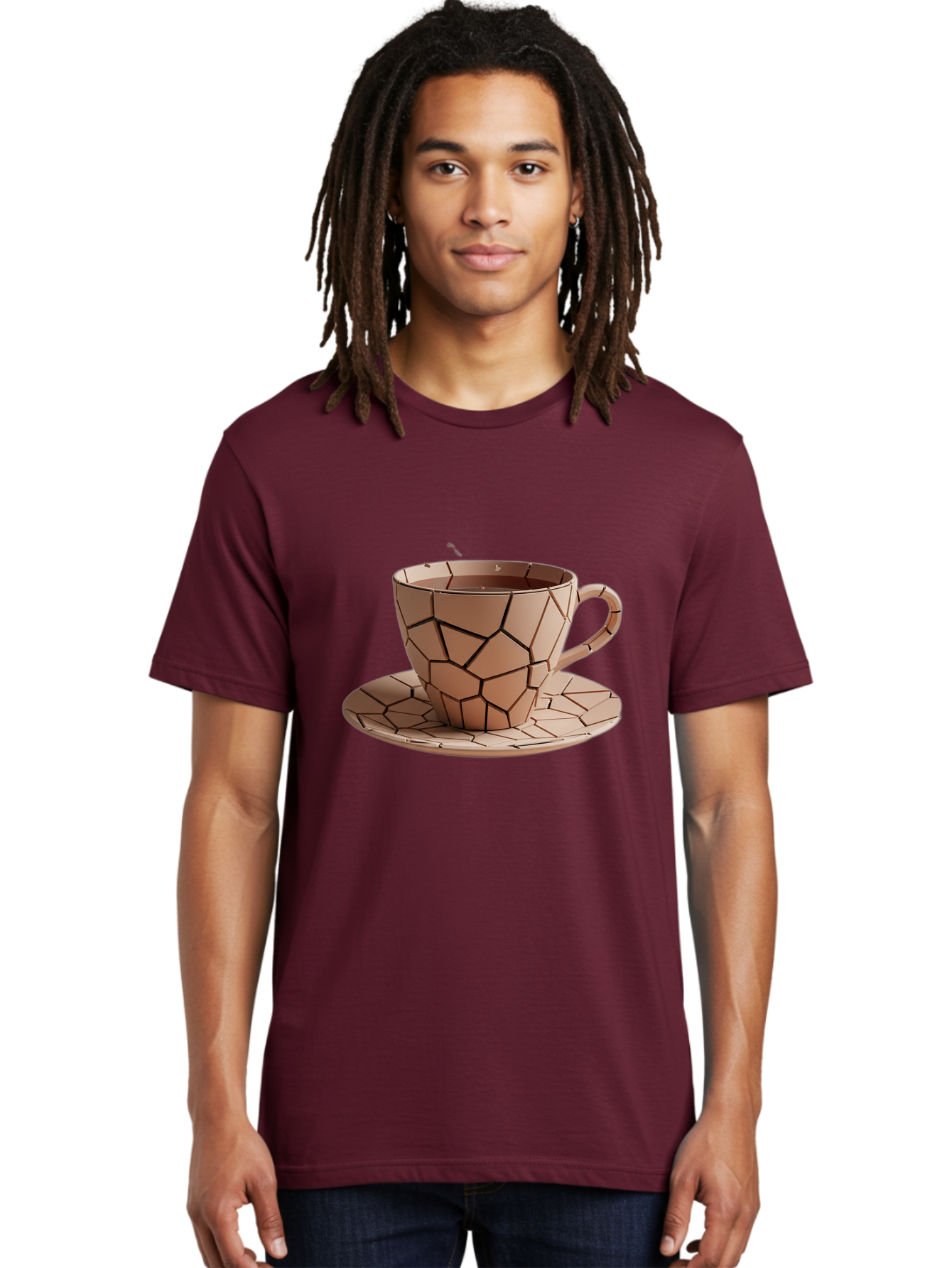 Broken-Beige-Cup Men'S Graphic Tee, 100% Cotton, Comfortable Casual Summer Wear, Machine Washable, Vintage Camera, Old Camera, Antique Camera, Black Camera, Classic Photography, Photography Equipment, Nostalgic Device, Film Camera, Camera Art Bal878