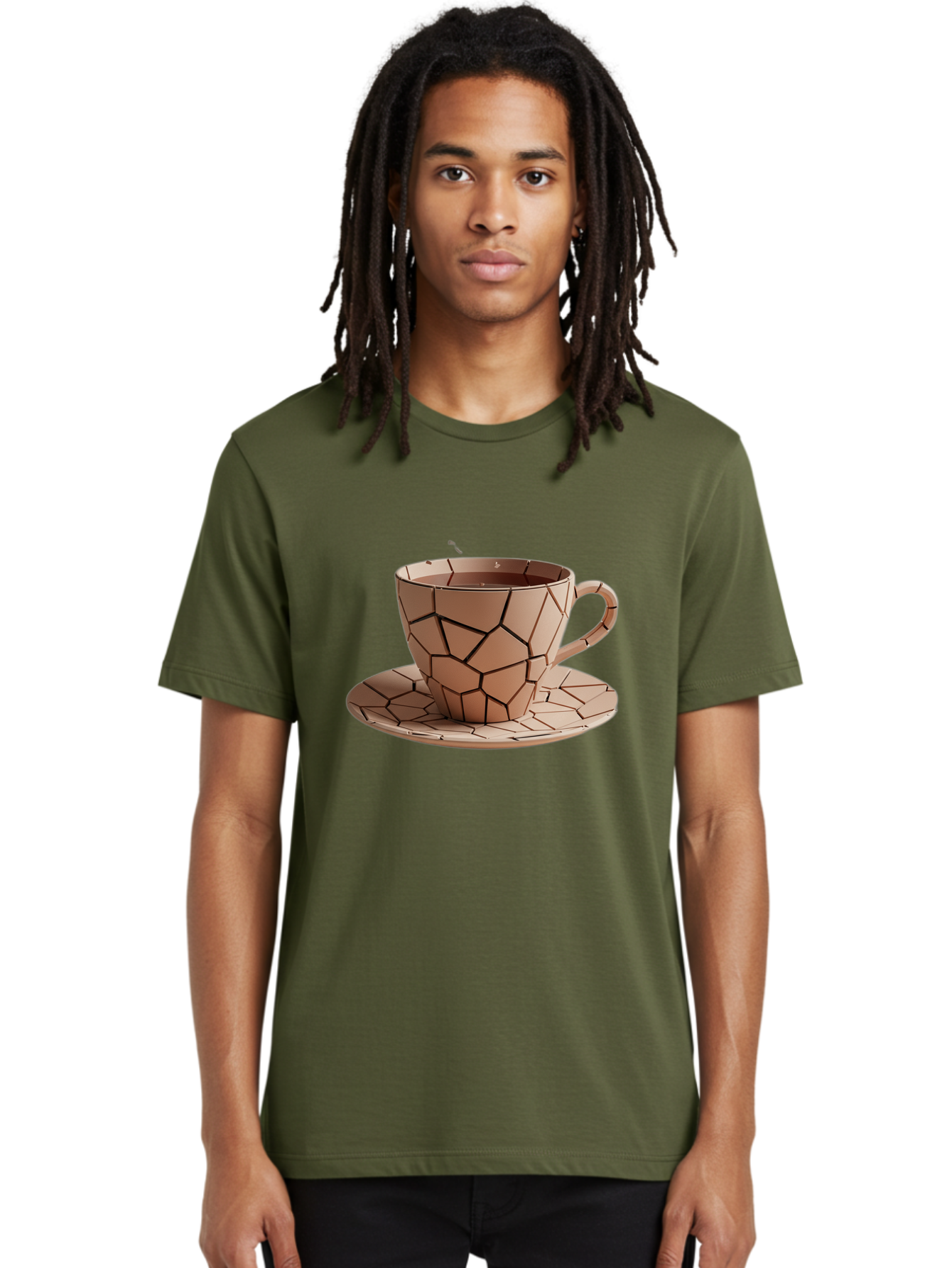 Broken-Beige-Cup Men'S Graphic Tee, 100% Cotton, Comfortable Casual Summer Wear, Machine Washable, Vintage Camera, Old Camera, Antique Camera, Black Camera, Classic Photography, Photography Equipment, Nostalgic Device, Film Camera, Camera Art Bal878