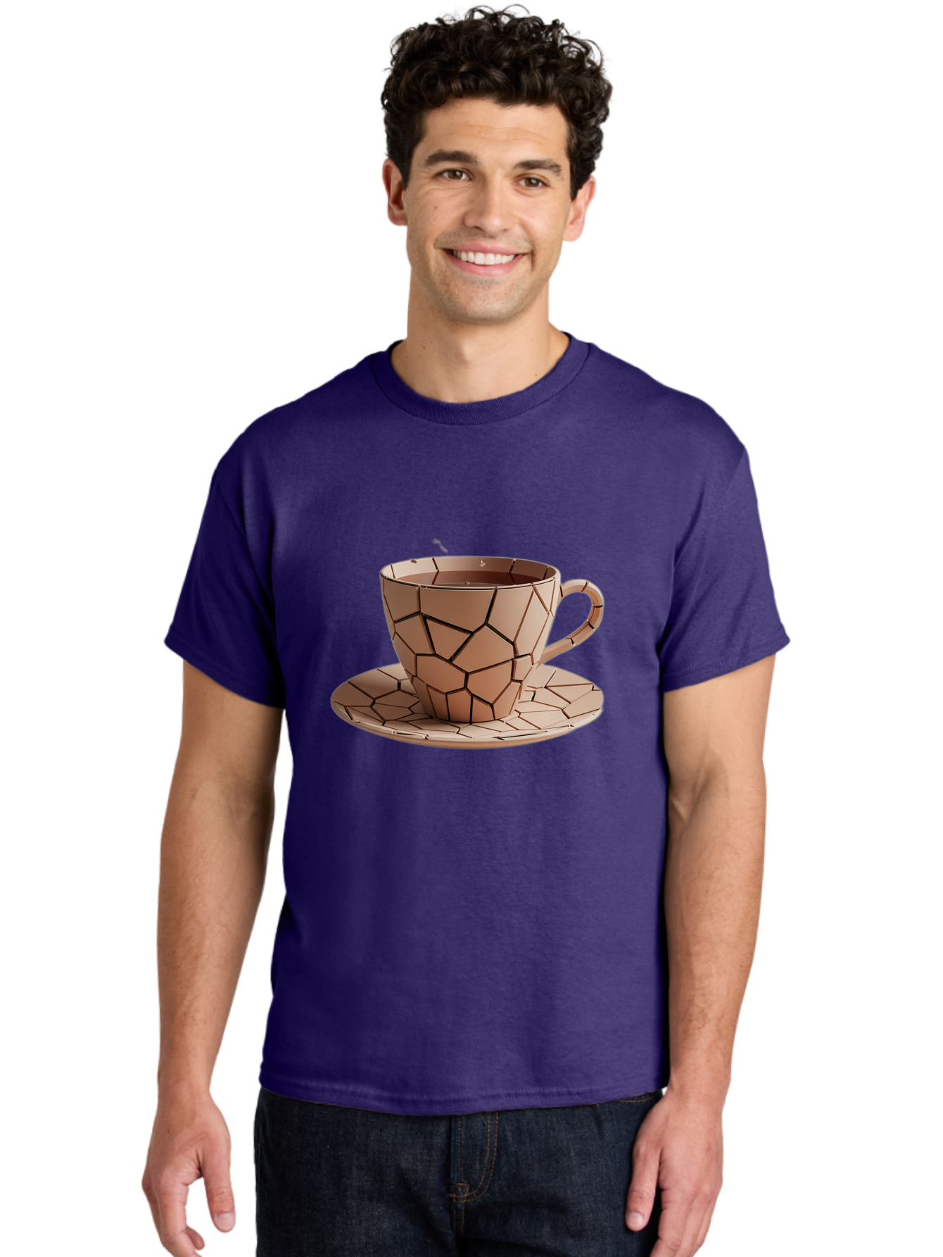 Broken-Beige-Cup Men'S Graphic Tee, 100% Cotton, Comfortable Casual Summer Wear, Machine Washable, Vintage Camera, Old Camera, Antique Camera, Black Camera, Classic Photography, Photography Equipment, Nostalgic Device, Film Camera, Camera Art Bal878