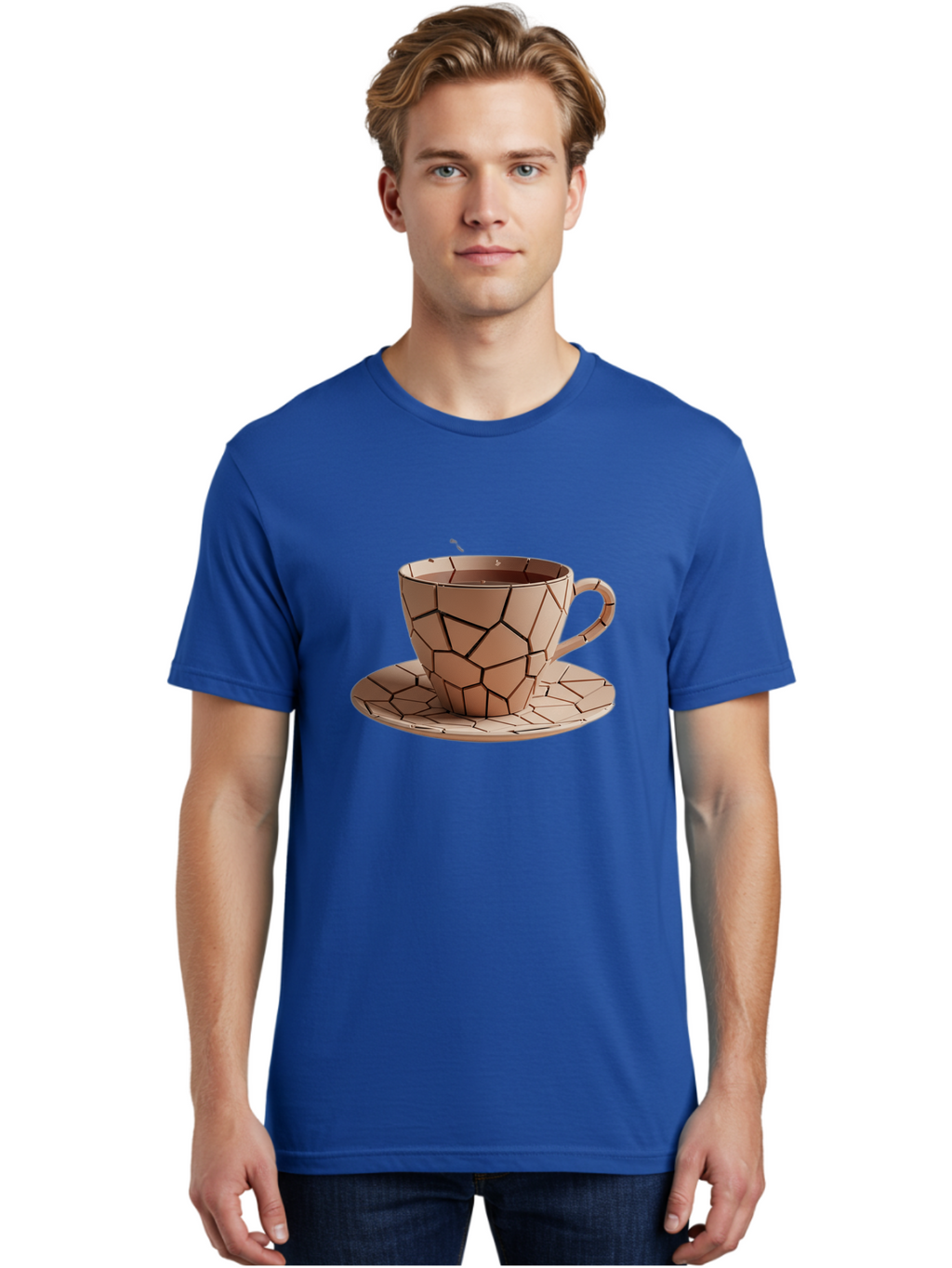 Broken-Beige-Cup Men'S Graphic Tee, 100% Cotton, Comfortable Casual Summer Wear, Machine Washable, Vintage Camera, Old Camera, Antique Camera, Black Camera, Classic Photography, Photography Equipment, Nostalgic Device, Film Camera, Camera Art Bal878