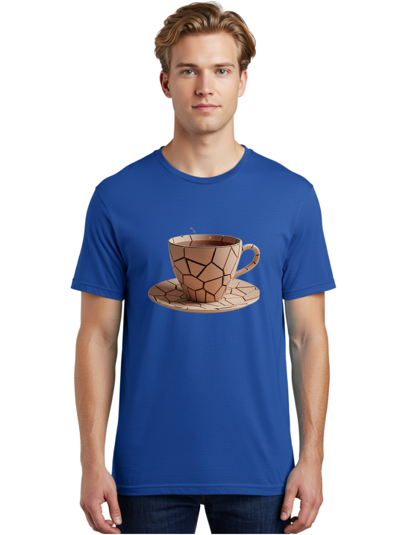 Broken-Beige-Cup Men'S Graphic Tee, 100% Cotton, Comfortable Casual Summer Wear, Machine Washable, Vintage Camera, Old Camera, Antique Camera, Black Camera, Classic Photography, Photography Equipment, Nostalgic Device, Film Camera, Camera Art Bal878