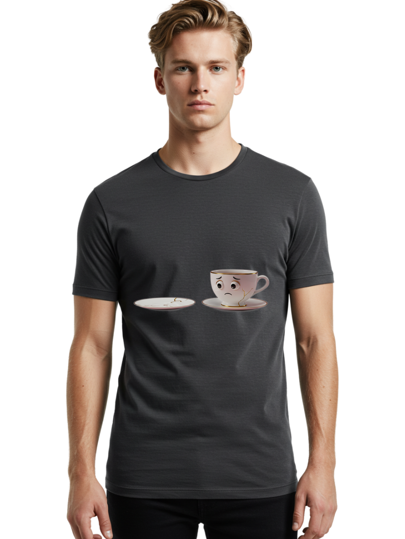 Broken-Cup Men'S Graphic Tee, 100% Cotton, Comfortable Casual Summer Wear, Machine Washable, Vintage Camera, Old Camera, Antique Camera, Black Camera, Classic Photography, Photography Equipment, Nostalgic Device, Film Camera, Camera Art Bal879