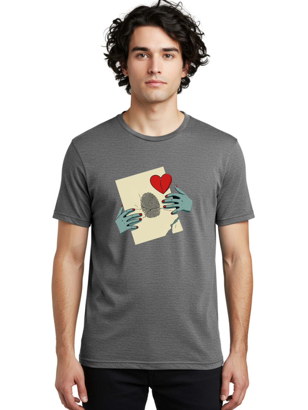 Broken-Heart-Fingerprint Men'S Graphic Tee, 100% Cotton, Comfortable Casual Summer Wear, Machine Washable, Vintage Camera, Old Camera, Antique Camera, Black Camera, Classic Photography, Photography Equipment, Nostalgic Device, Film Camera, Bal880