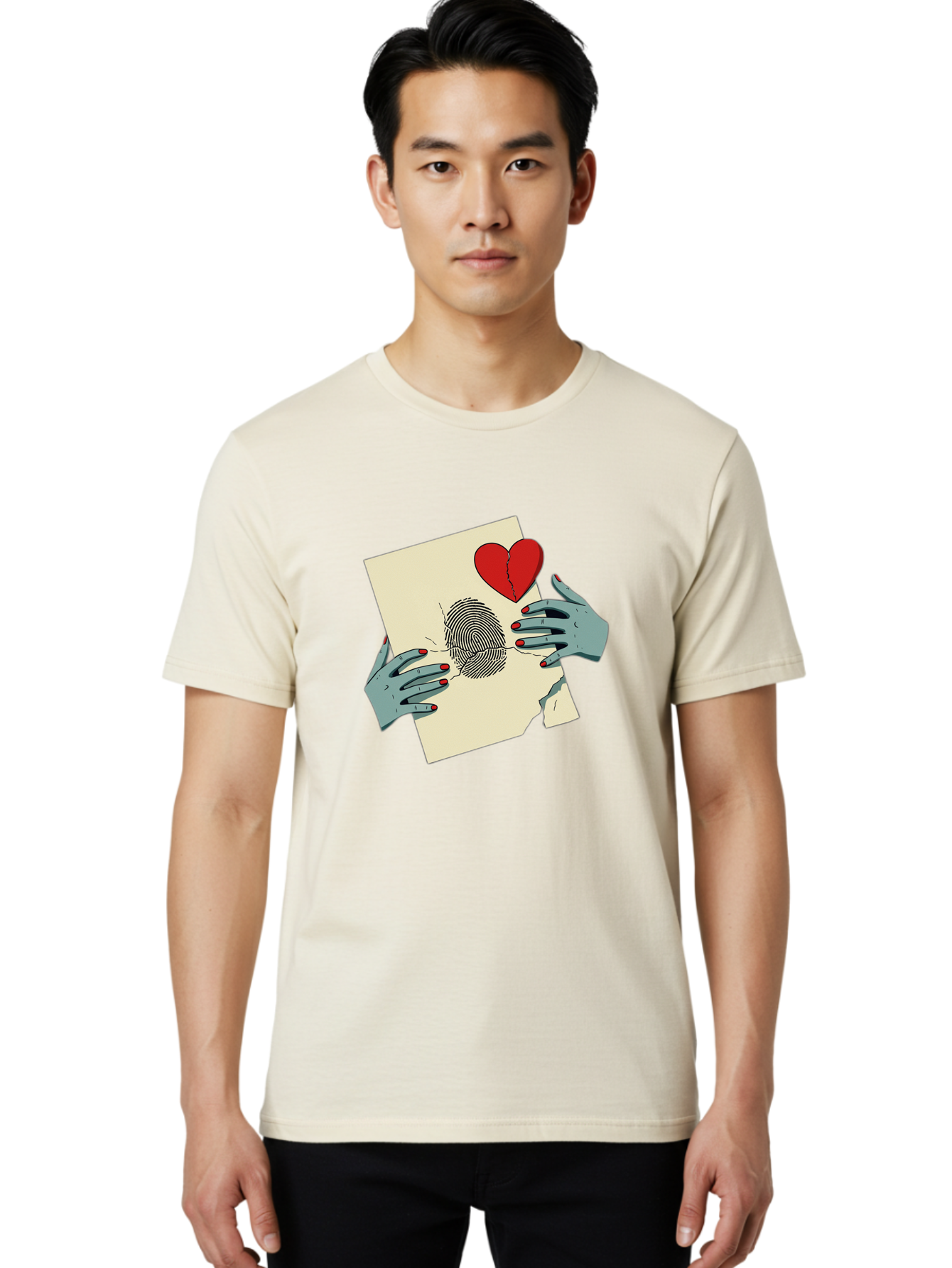 Broken-Heart-Fingerprint Men'S Graphic Tee, 100% Cotton, Comfortable Casual Summer Wear, Machine Washable, Vintage Camera, Old Camera, Antique Camera, Black Camera, Classic Photography, Photography Equipment, Nostalgic Device, Film Camera, Bal880