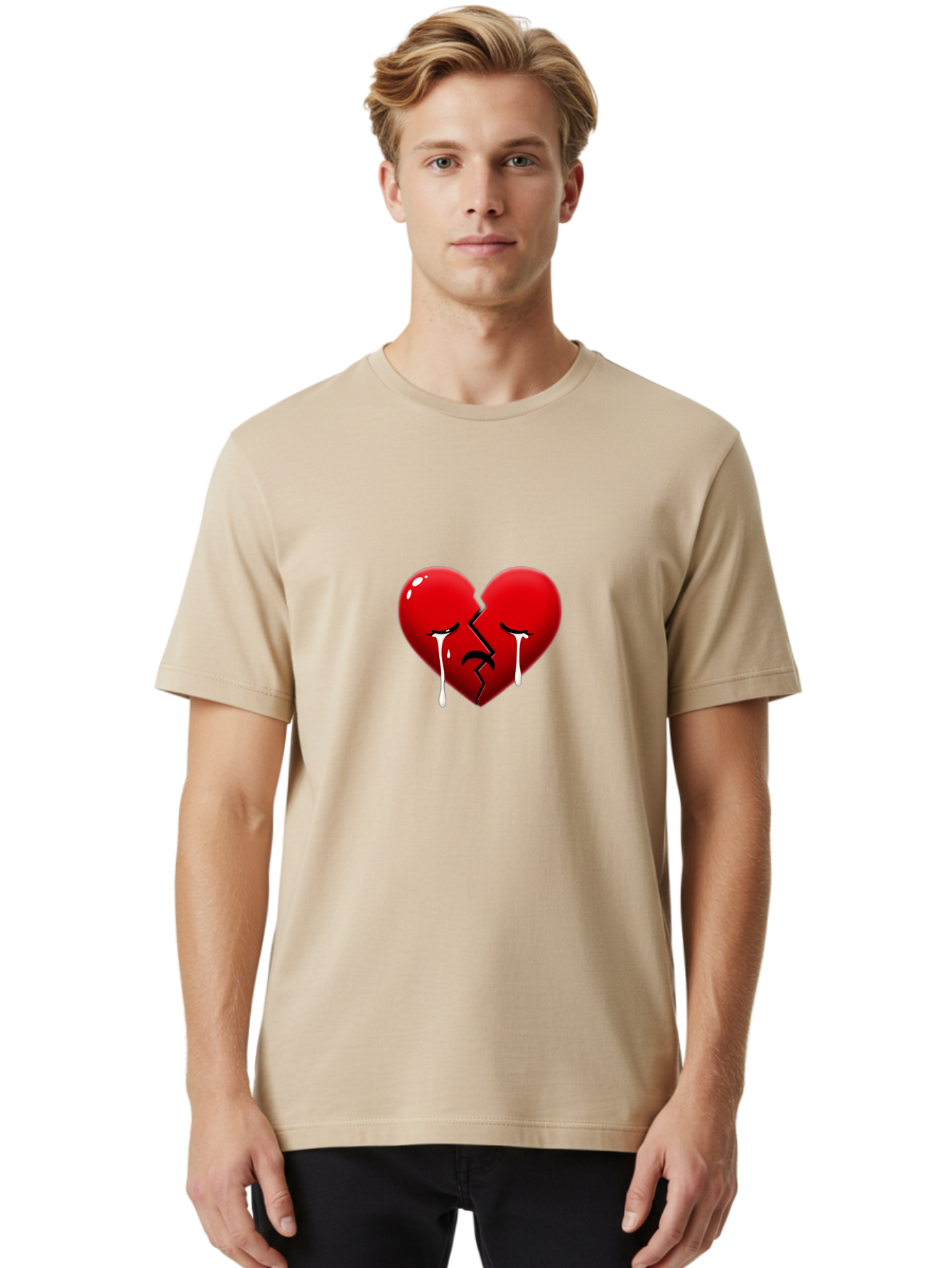 Broken-Red-Heart Men'S Graphic Tee, 100% Cotton, Comfortable Casual Summer Wear, Machine Washable, Vintage Camera, Old Camera, Antique Camera, Black Camera, Classic Photography, Photography Equipment, Nostalgic Device, Film Camera, Camera Art Bal881