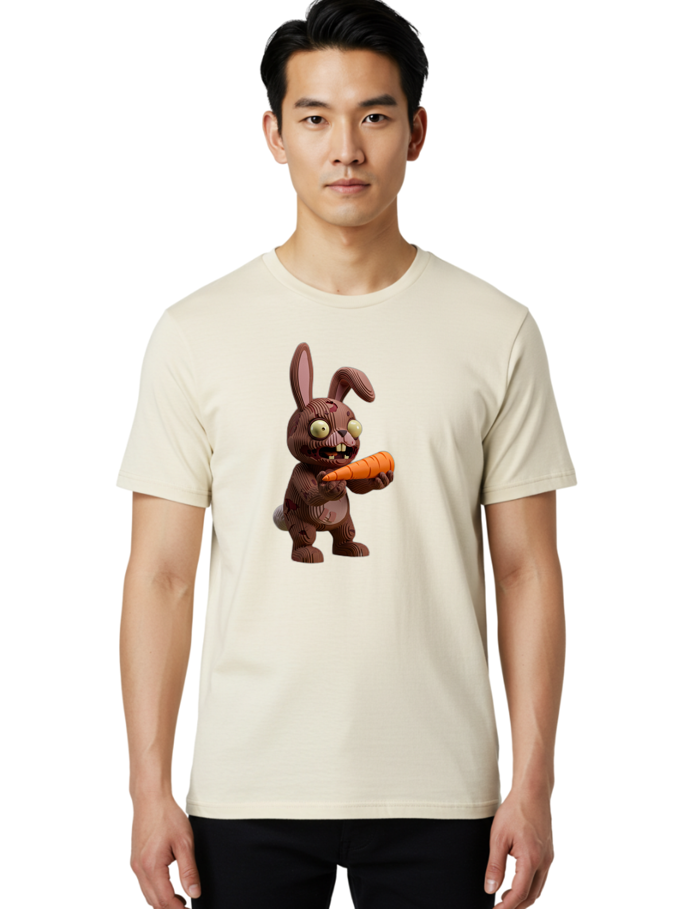 Brown-Wooden-Rabbit Men'S Graphic Tee, 100% Cotton, Comfortable Casual Summer Wear, Machine Washable, Vintage Camera, Old Camera, Antique Camera, Black Camera, Classic Photography, Photography Equipment, Nostalgic Device, Film Camera, Bal883