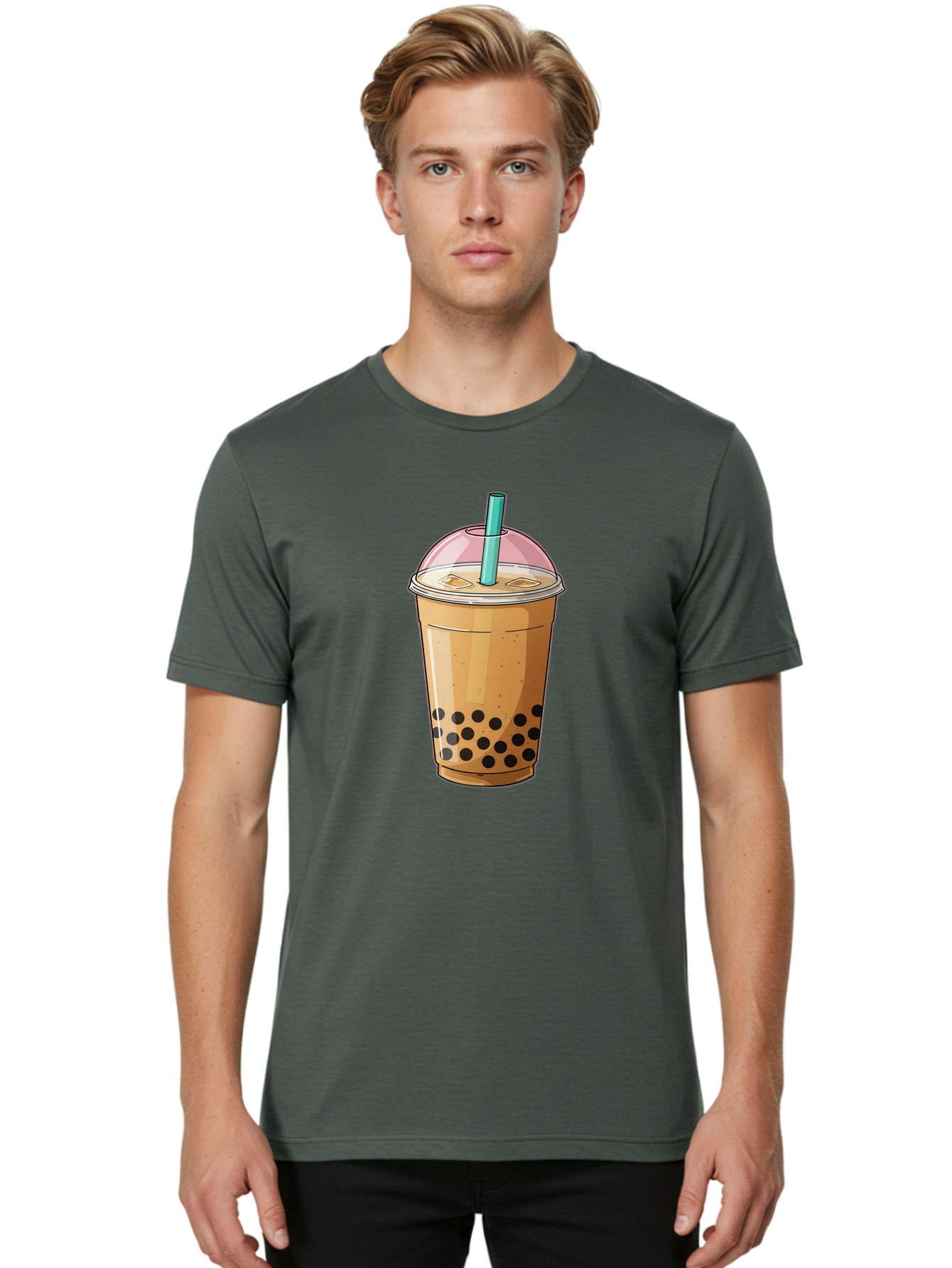 Bubble-Milk-Tea-1 Men'S Graphic Tee, 100% Cotton, Comfortable Casual Summer Wear, Machine Washable, Vintage Camera, Old Camera, Antique Camera, Black Camera, Classic Photography, Photography Equipment, Nostalgic Device, Film Camera, Camera Art Bal886