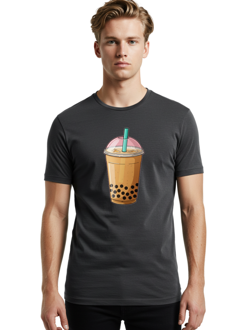 Bubble-Milk-Tea-1 Men'S Graphic Tee, 100% Cotton, Comfortable Casual Summer Wear, Machine Washable, Vintage Camera, Old Camera, Antique Camera, Black Camera, Classic Photography, Photography Equipment, Nostalgic Device, Film Camera, Camera Art Bal886