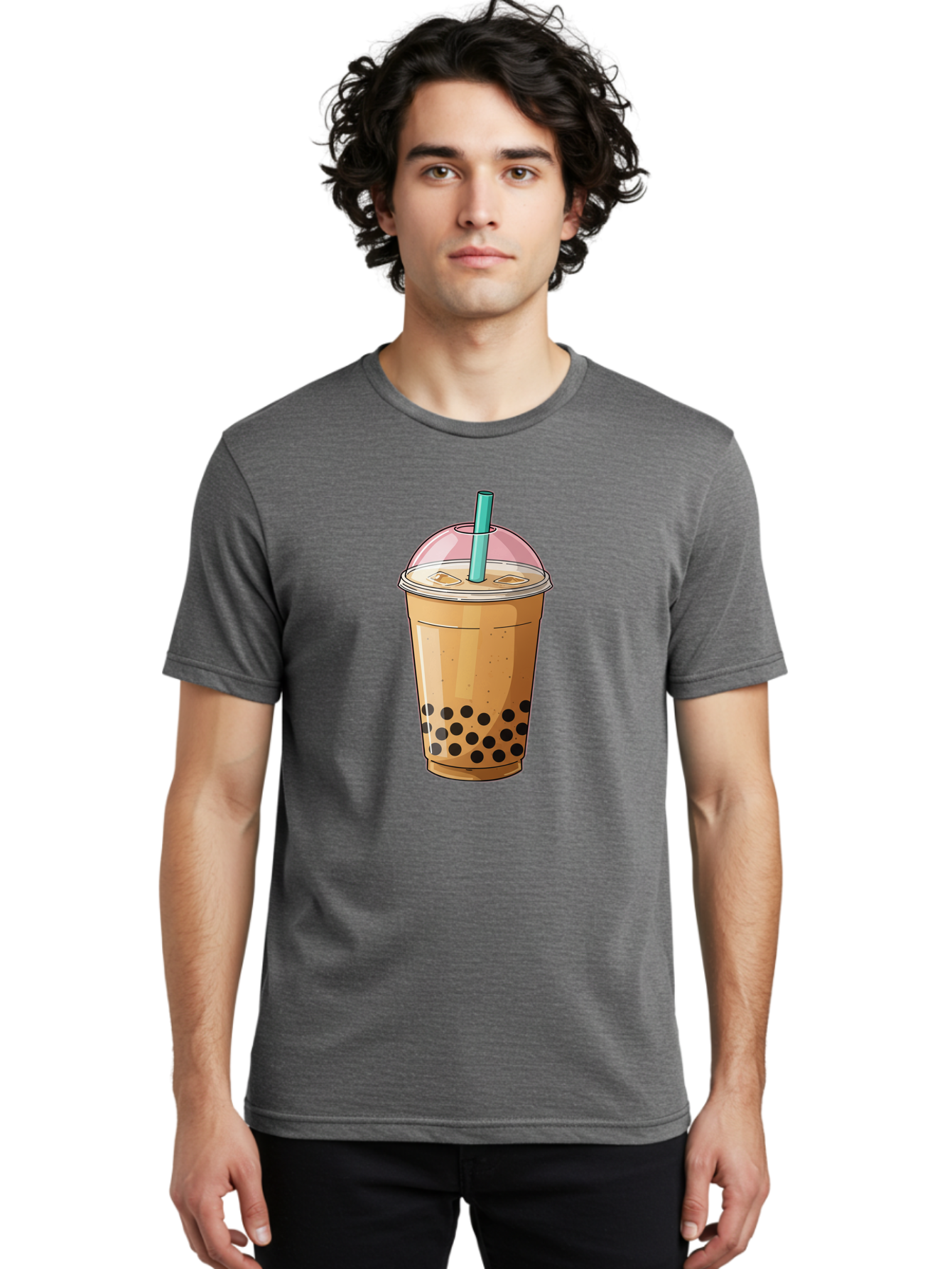 Bubble-Milk-Tea-1 Men'S Graphic Tee, 100% Cotton, Comfortable Casual Summer Wear, Machine Washable, Vintage Camera, Old Camera, Antique Camera, Black Camera, Classic Photography, Photography Equipment, Nostalgic Device, Film Camera, Camera Art Bal886