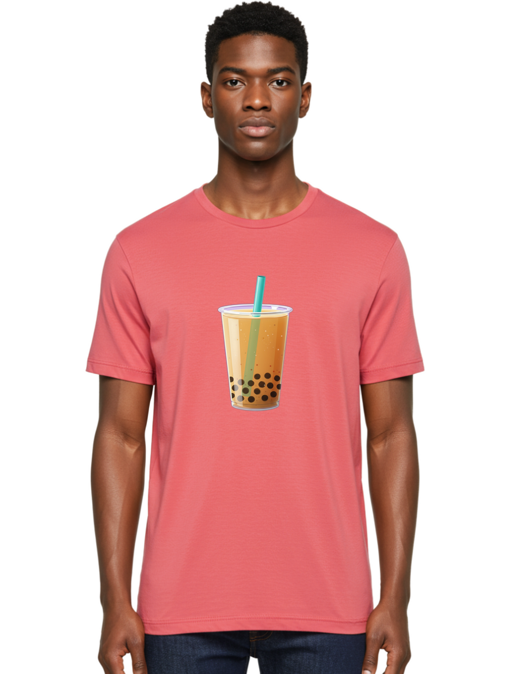 Bubble-Tea-1 Men'S Graphic Tee, 100% Cotton, Comfortable Casual Summer Wear, Machine Washable, Vintage Camera, Old Camera, Antique Camera, Black Camera, Classic Photography, Photography Equipment, Nostalgic Device, Film Camera, Camera Art Bal888