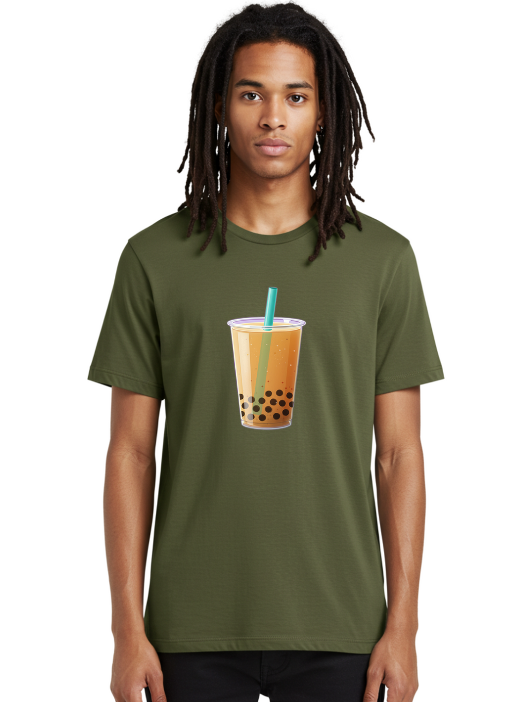 Bubble-Tea-1 Men'S Graphic Tee, 100% Cotton, Comfortable Casual Summer Wear, Machine Washable, Vintage Camera, Old Camera, Antique Camera, Black Camera, Classic Photography, Photography Equipment, Nostalgic Device, Film Camera, Camera Art Bal888