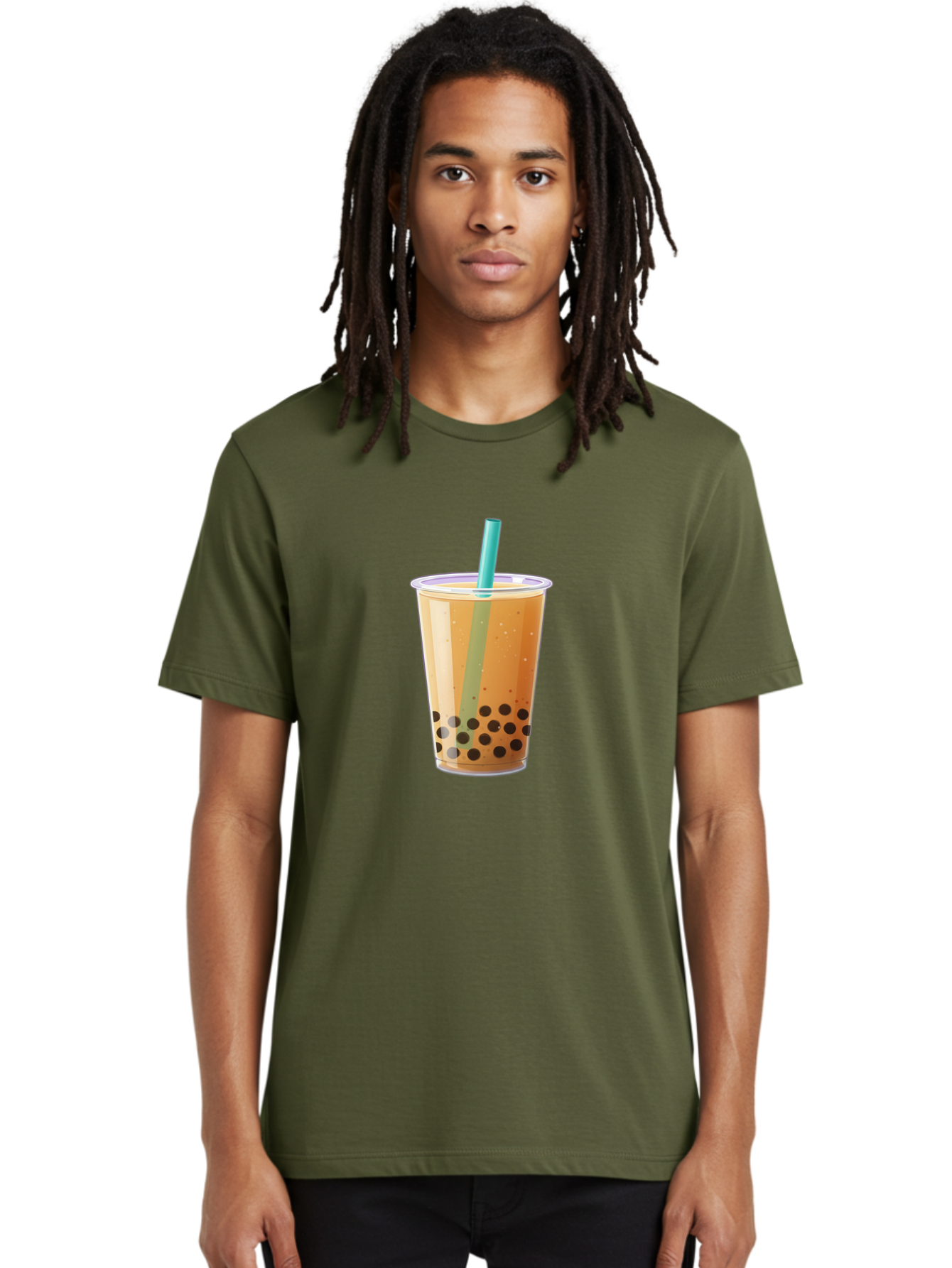 Bubble-Tea-1 Men'S Graphic Tee, 100% Cotton, Comfortable Casual Summer Wear, Machine Washable, Vintage Camera, Old Camera, Antique Camera, Black Camera, Classic Photography, Photography Equipment, Nostalgic Device, Film Camera, Camera Art Bal888