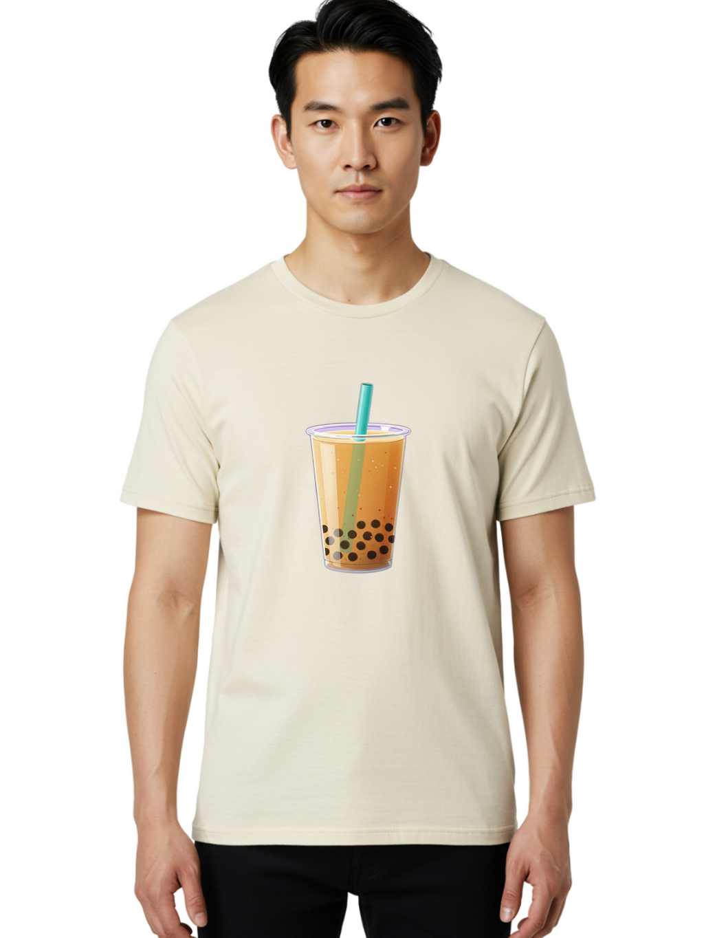 Bubble-Tea-1 Men'S Graphic Tee, 100% Cotton, Comfortable Casual Summer Wear, Machine Washable, Vintage Camera, Old Camera, Antique Camera, Black Camera, Classic Photography, Photography Equipment, Nostalgic Device, Film Camera, Camera Art Bal888