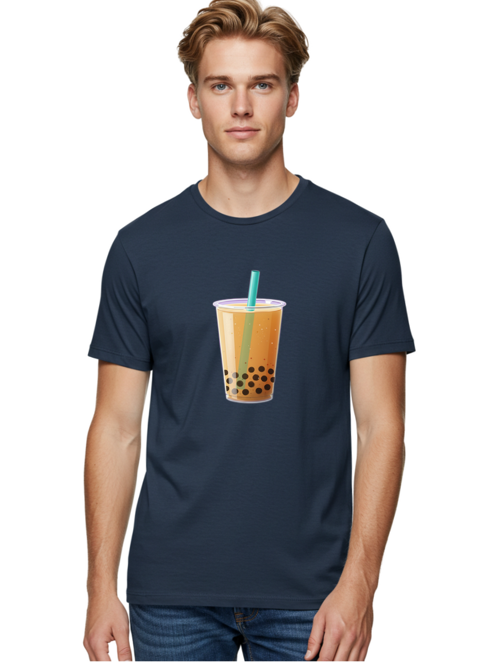 Bubble-Tea-1 Men'S Graphic Tee, 100% Cotton, Comfortable Casual Summer Wear, Machine Washable, Vintage Camera, Old Camera, Antique Camera, Black Camera, Classic Photography, Photography Equipment, Nostalgic Device, Film Camera, Camera Art Bal888
