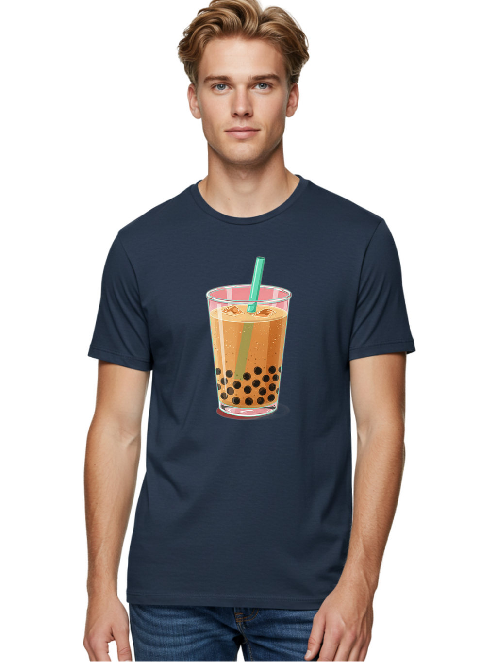 Bubble-Tea-2 Men'S Graphic Tee, 100% Cotton, Comfortable Casual Summer Wear, Machine Washable, Vintage Camera, Old Camera, Antique Camera, Black Camera, Classic Photography, Photography Equipment, Nostalgic Device, Film Camera, Camera Art Bal889