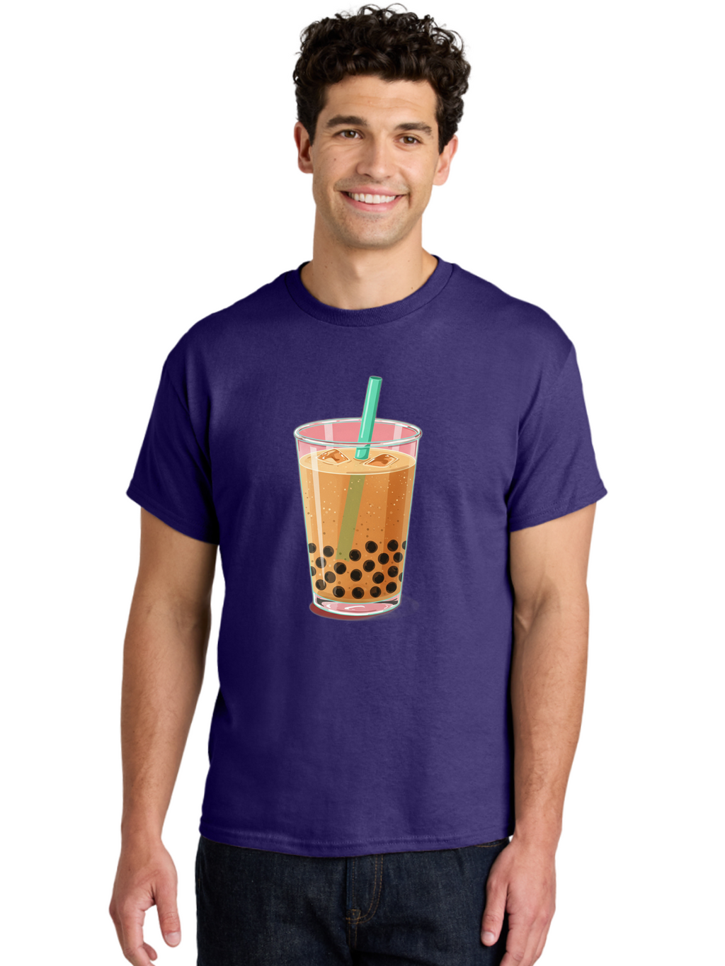 Bubble-Tea-2 Men'S Graphic Tee, 100% Cotton, Comfortable Casual Summer Wear, Machine Washable, Vintage Camera, Old Camera, Antique Camera, Black Camera, Classic Photography, Photography Equipment, Nostalgic Device, Film Camera, Camera Art Bal889