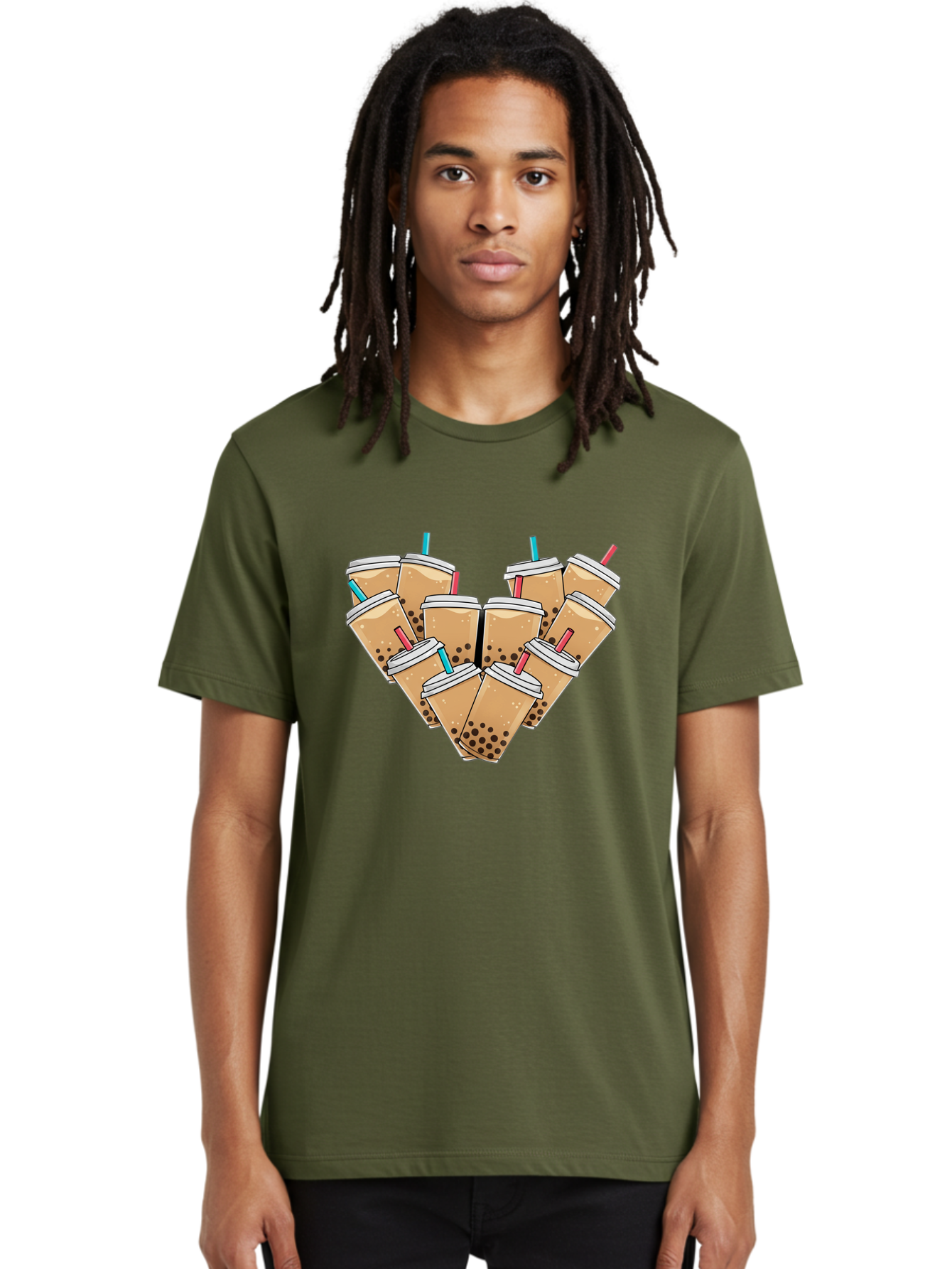Bubble-Tea-3 Men'S Graphic Tee, 100% Cotton, Comfortable Casual Summer Wear, Machine Washable, Vintage Camera, Old Camera, Antique Camera, Black Camera, Classic Photography, Photography Equipment, Nostalgic Device, Film Camera, Camera Art Bal890
