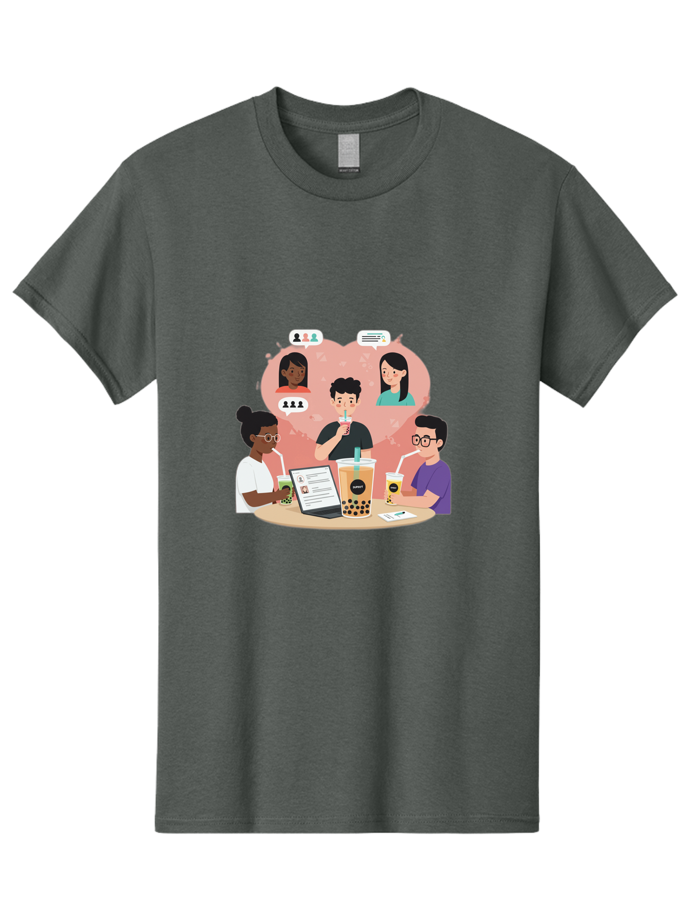 Bubble-Tea-Friends Men'S Graphic Tee, 100% Cotton, Comfortable Casual Summer Wear, Machine Washable, Vintage Camera, Old Camera, Antique Camera, Black Camera, Classic Photography, Photography Equipment, Nostalgic Device, Film Camera, Bal891