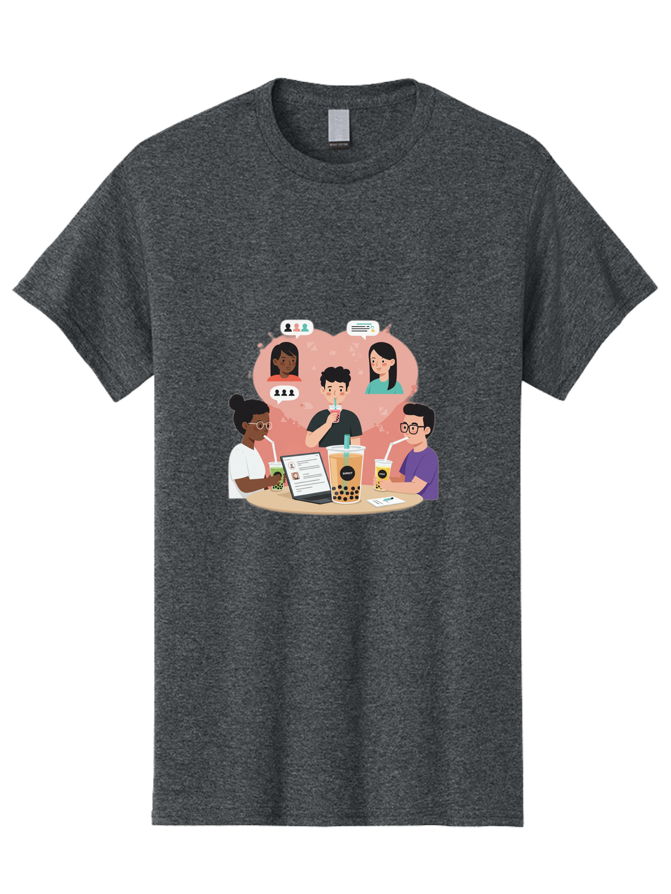 Bubble-Tea-Friends Men'S Graphic Tee, 100% Cotton, Comfortable Casual Summer Wear, Machine Washable, Vintage Camera, Old Camera, Antique Camera, Black Camera, Classic Photography, Photography Equipment, Nostalgic Device, Film Camera, Bal891