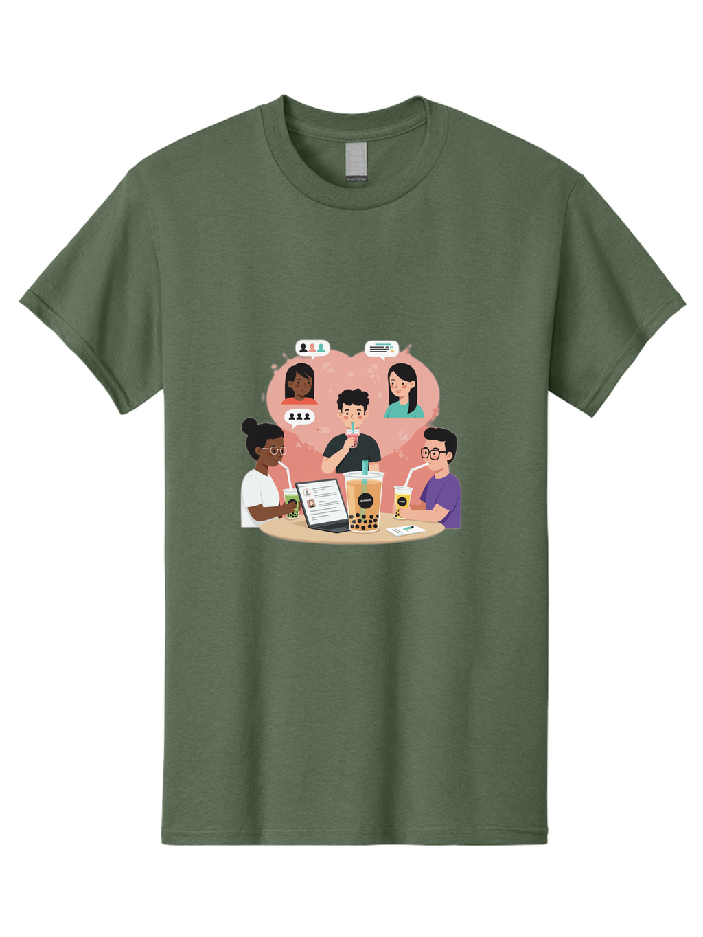 Bubble-Tea-Friends Men'S Graphic Tee, 100% Cotton, Comfortable Casual Summer Wear, Machine Washable, Vintage Camera, Old Camera, Antique Camera, Black Camera, Classic Photography, Photography Equipment, Nostalgic Device, Film Camera, Bal891