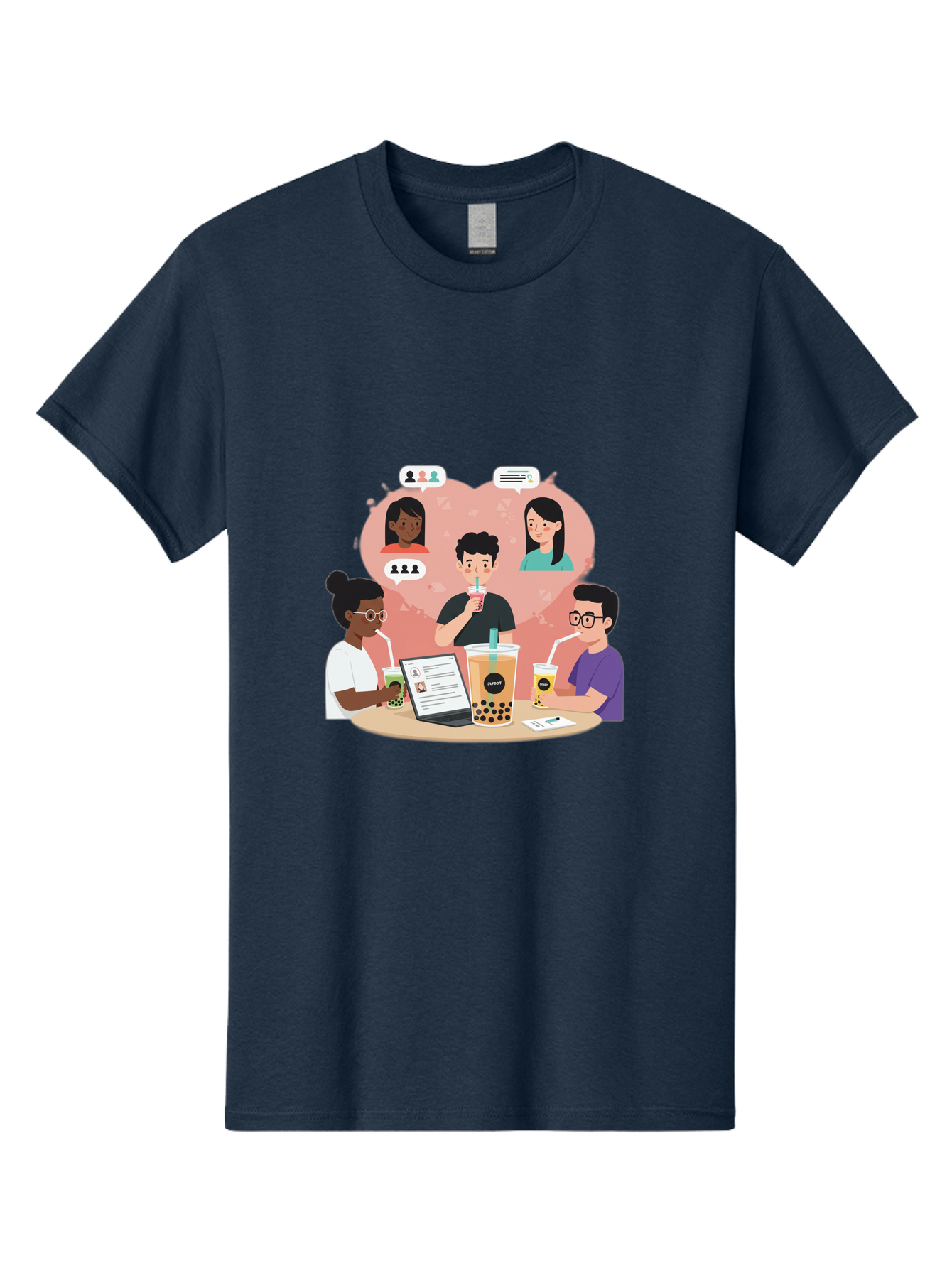 Bubble-Tea-Friends Men'S Graphic Tee, 100% Cotton, Comfortable Casual Summer Wear, Machine Washable, Vintage Camera, Old Camera, Antique Camera, Black Camera, Classic Photography, Photography Equipment, Nostalgic Device, Film Camera, Bal891
