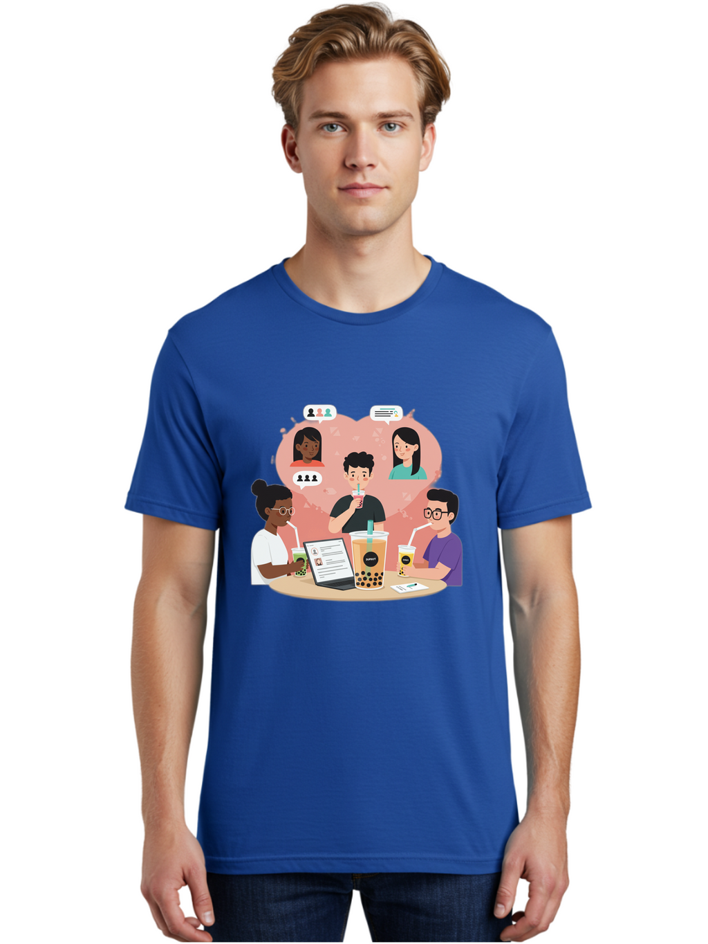 Bubble-Tea-Friends Men'S Graphic Tee, 100% Cotton, Comfortable Casual Summer Wear, Machine Washable, Vintage Camera, Old Camera, Antique Camera, Black Camera, Classic Photography, Photography Equipment, Nostalgic Device, Film Camera, Bal891