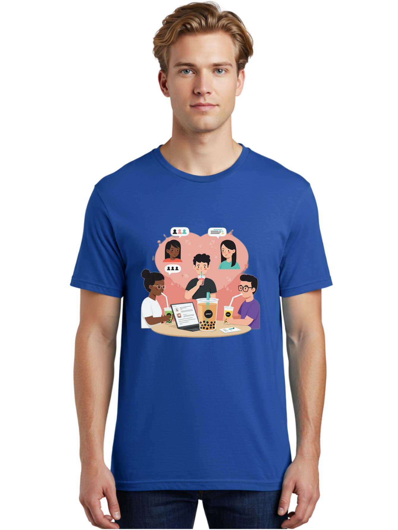 Bubble-Tea-Friends Men'S Graphic Tee, 100% Cotton, Comfortable Casual Summer Wear, Machine Washable, Vintage Camera, Old Camera, Antique Camera, Black Camera, Classic Photography, Photography Equipment, Nostalgic Device, Film Camera, Bal891