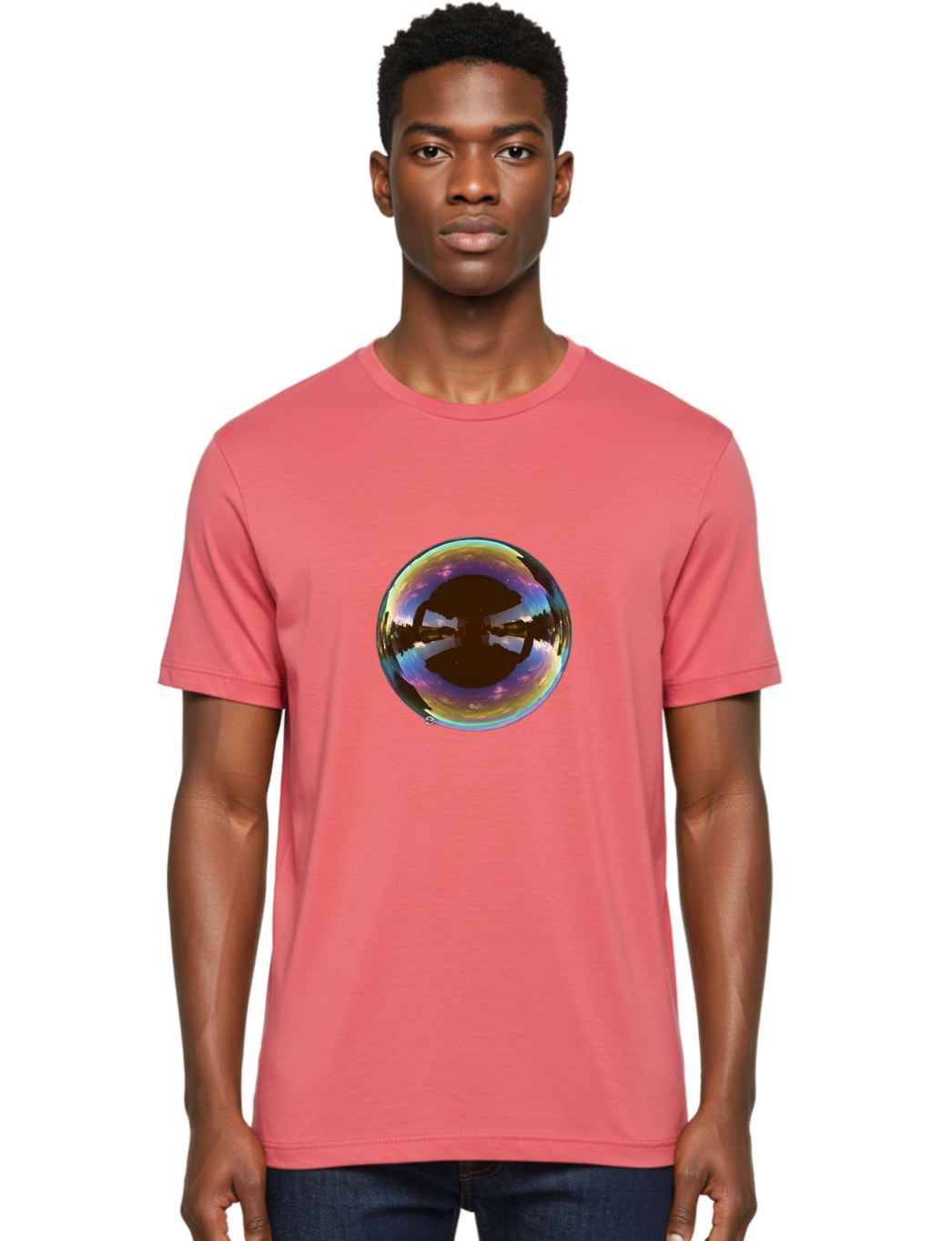 Bubble Men'S Graphic Tee, 100% Cotton, Comfortable Casual Summer Wear, Machine Washable, Vintage Camera, Old Camera, Antique Camera, Black Camera, Classic Photography, Photography Equipment, Nostalgic Device, Film Camera, Camera Art Bal893