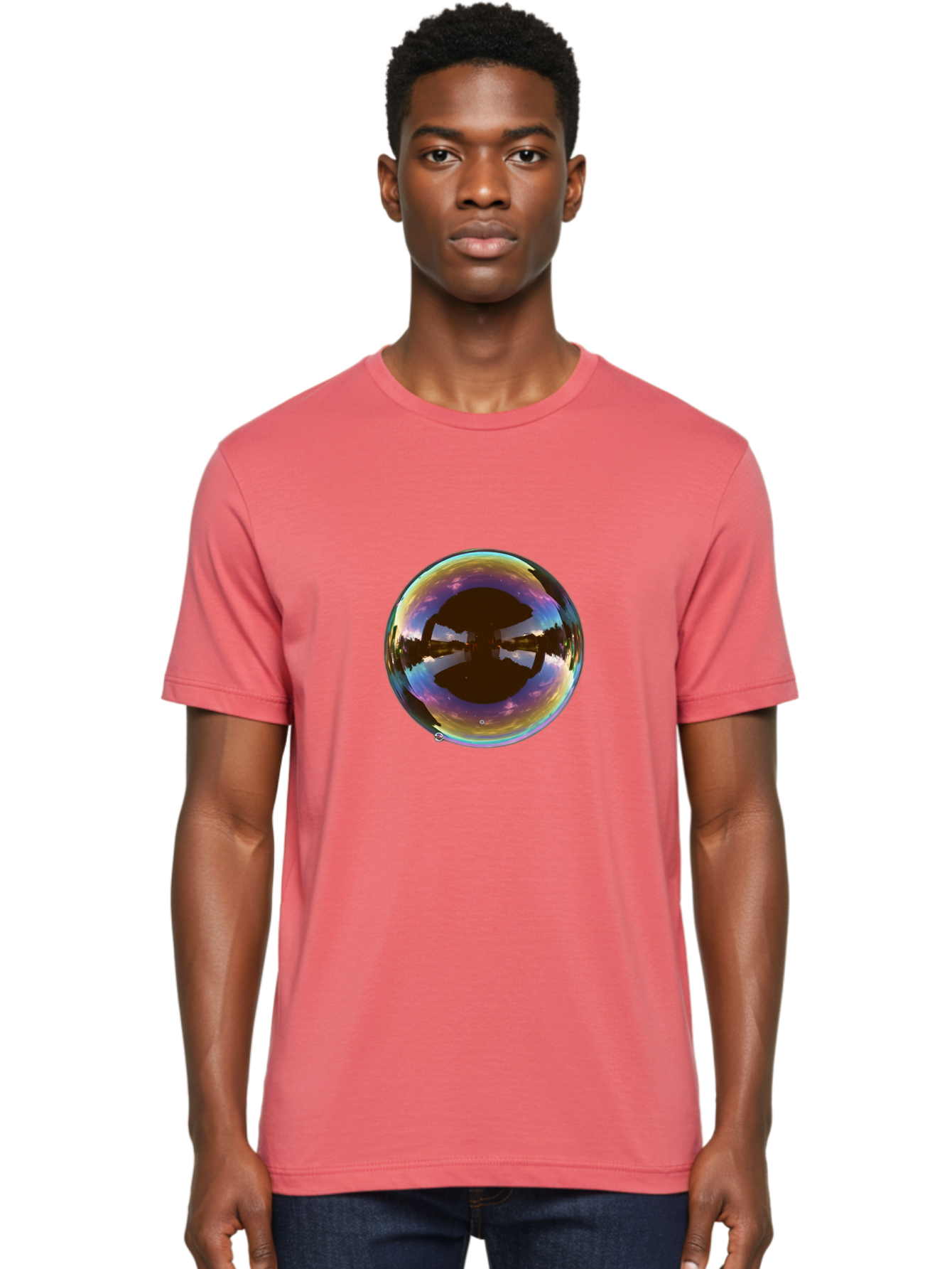 Bubble Men'S Graphic Tee, 100% Cotton, Comfortable Casual Summer Wear, Machine Washable, Vintage Camera, Old Camera, Antique Camera, Black Camera, Classic Photography, Photography Equipment, Nostalgic Device, Film Camera, Camera Art Bal893