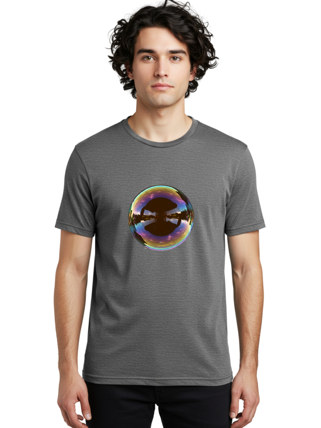Bubble Men'S Graphic Tee, 100% Cotton, Comfortable Casual Summer Wear, Machine Washable, Vintage Camera, Old Camera, Antique Camera, Black Camera, Classic Photography, Photography Equipment, Nostalgic Device, Film Camera, Camera Art Bal893