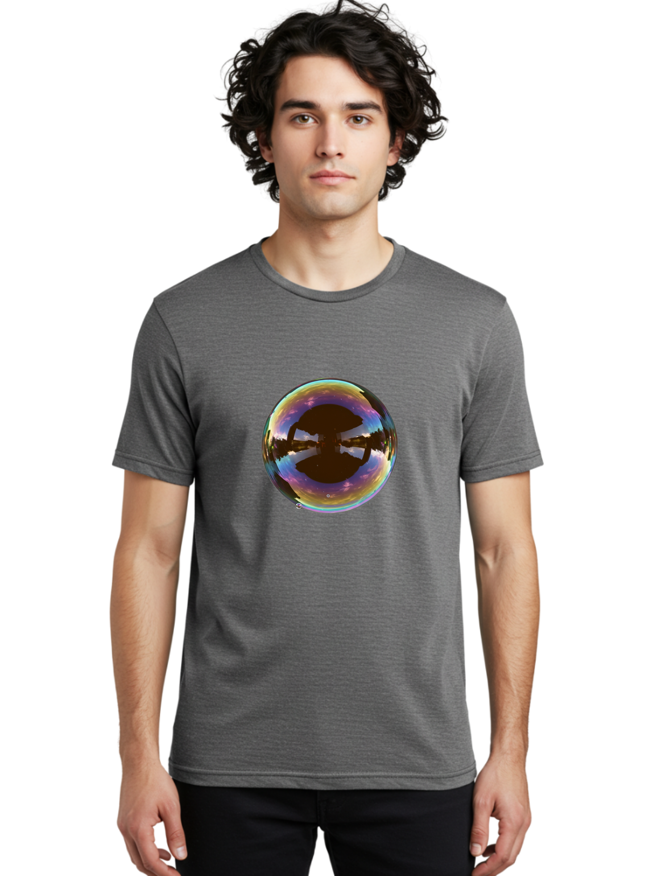 Bubble Men'S Graphic Tee, 100% Cotton, Comfortable Casual Summer Wear, Machine Washable, Vintage Camera, Old Camera, Antique Camera, Black Camera, Classic Photography, Photography Equipment, Nostalgic Device, Film Camera, Camera Art Bal893