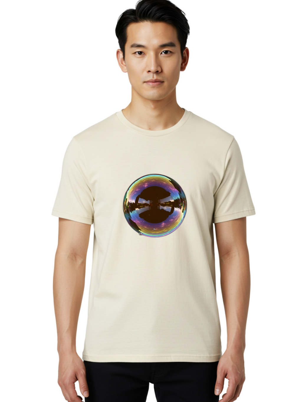 Bubble Men'S Graphic Tee, 100% Cotton, Comfortable Casual Summer Wear, Machine Washable, Vintage Camera, Old Camera, Antique Camera, Black Camera, Classic Photography, Photography Equipment, Nostalgic Device, Film Camera, Camera Art Bal893
