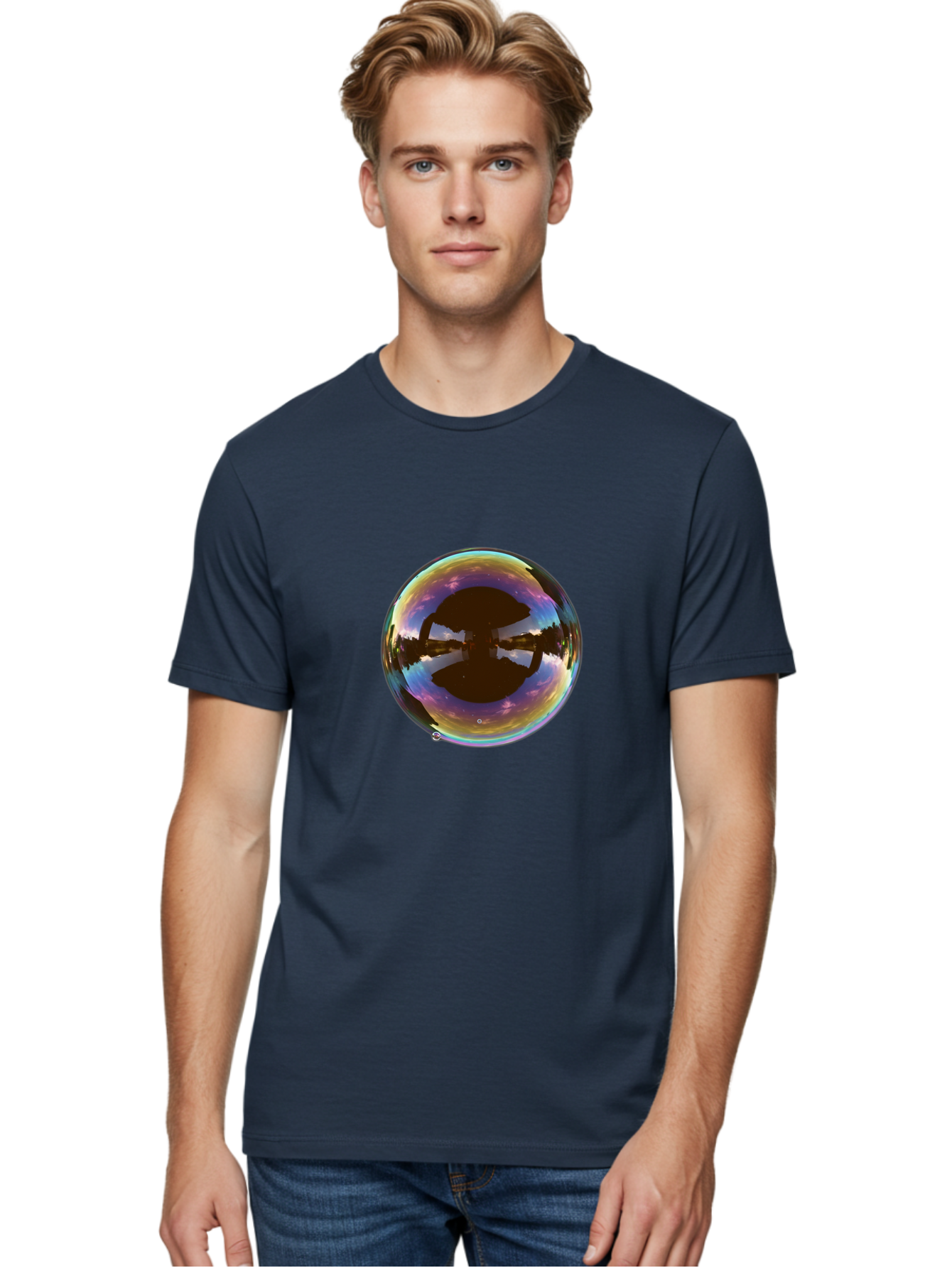 Bubble Men'S Graphic Tee, 100% Cotton, Comfortable Casual Summer Wear, Machine Washable, Vintage Camera, Old Camera, Antique Camera, Black Camera, Classic Photography, Photography Equipment, Nostalgic Device, Film Camera, Camera Art Bal893
