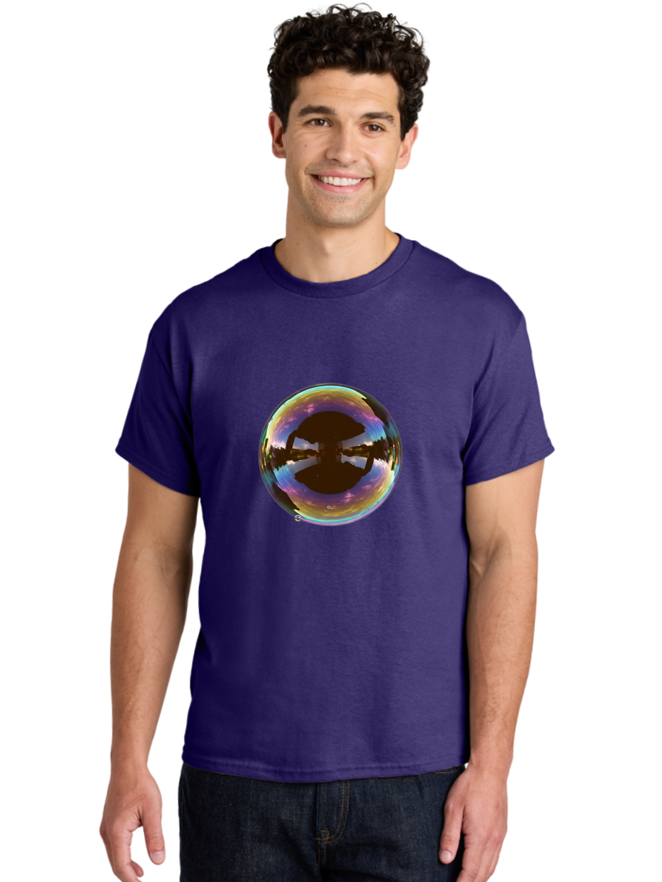 Bubble Men'S Graphic Tee, 100% Cotton, Comfortable Casual Summer Wear, Machine Washable, Vintage Camera, Old Camera, Antique Camera, Black Camera, Classic Photography, Photography Equipment, Nostalgic Device, Film Camera, Camera Art Bal893