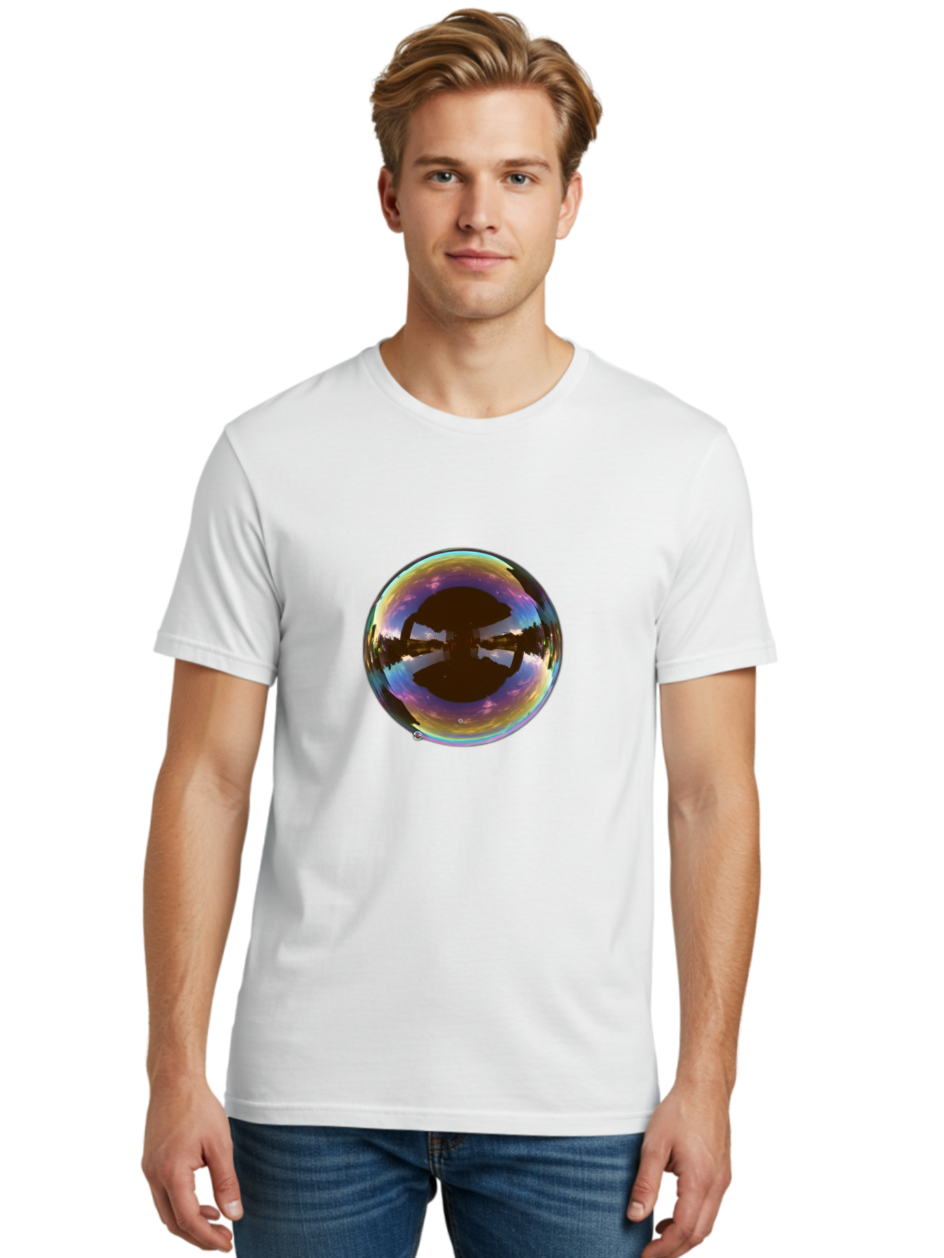 Bubble Men'S Graphic Tee, 100% Cotton, Comfortable Casual Summer Wear, Machine Washable, Vintage Camera, Old Camera, Antique Camera, Black Camera, Classic Photography, Photography Equipment, Nostalgic Device, Film Camera, Camera Art Bal893