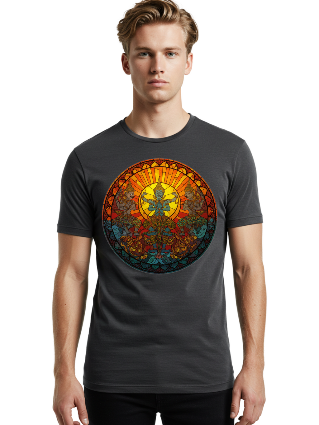 Buddha Men'S Graphic Tee, 100% Cotton, Comfortable Casual Summer Wear, Machine Washable, Vintage Camera, Old Camera, Antique Camera, Black Camera, Classic Photography, Photography Equipment, Nostalgic Device, Film Camera, Camera Art Bal894