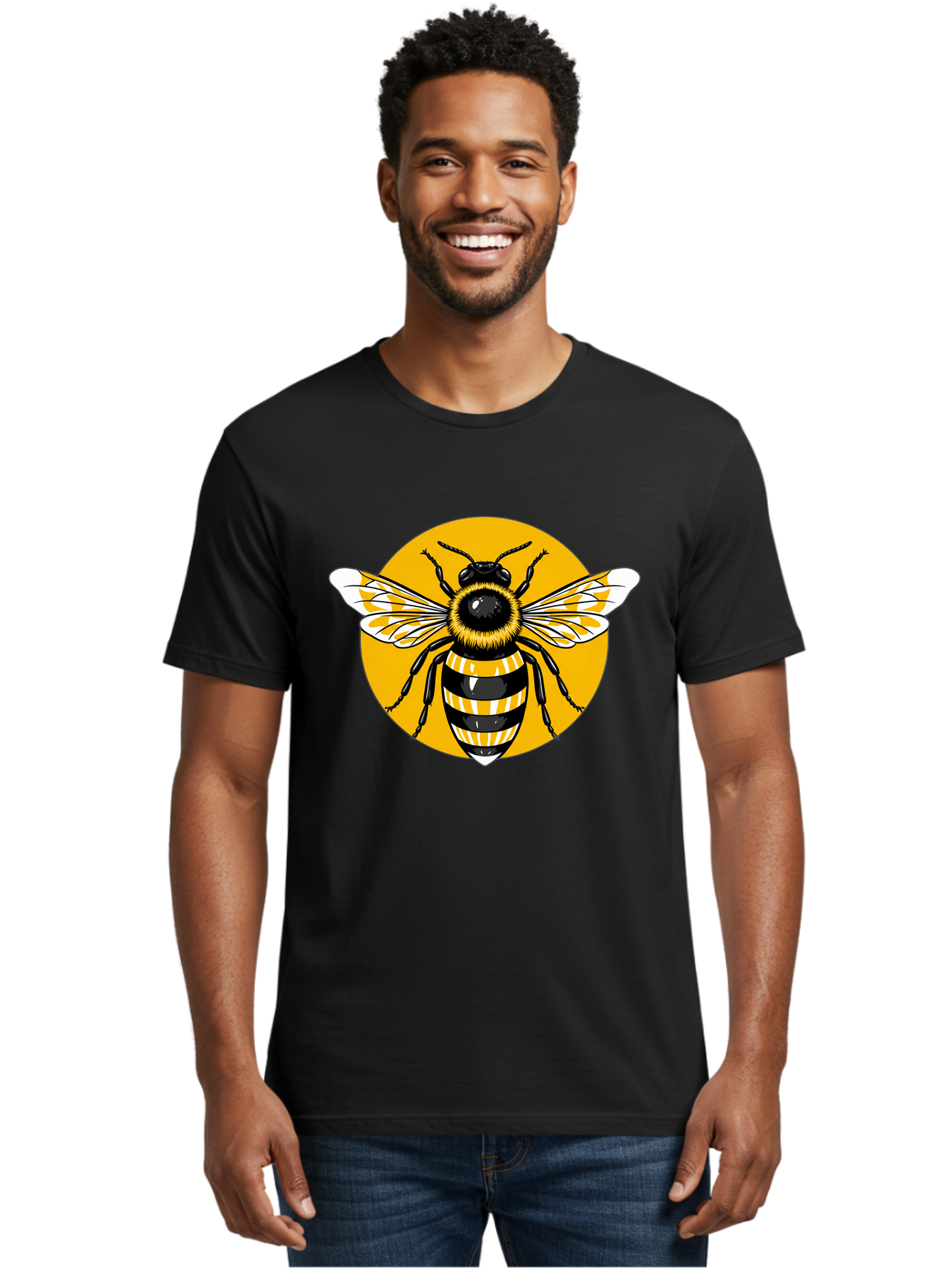 Bumble-Bee Men'S Graphic Tee, 100% Cotton, Comfortable Casual Summer Wear, Machine Washable, Vintage Camera, Old Camera, Antique Camera, Black Camera, Classic Photography, Photography Equipment, Nostalgic Device, Film Camera, Camera Art Bal895