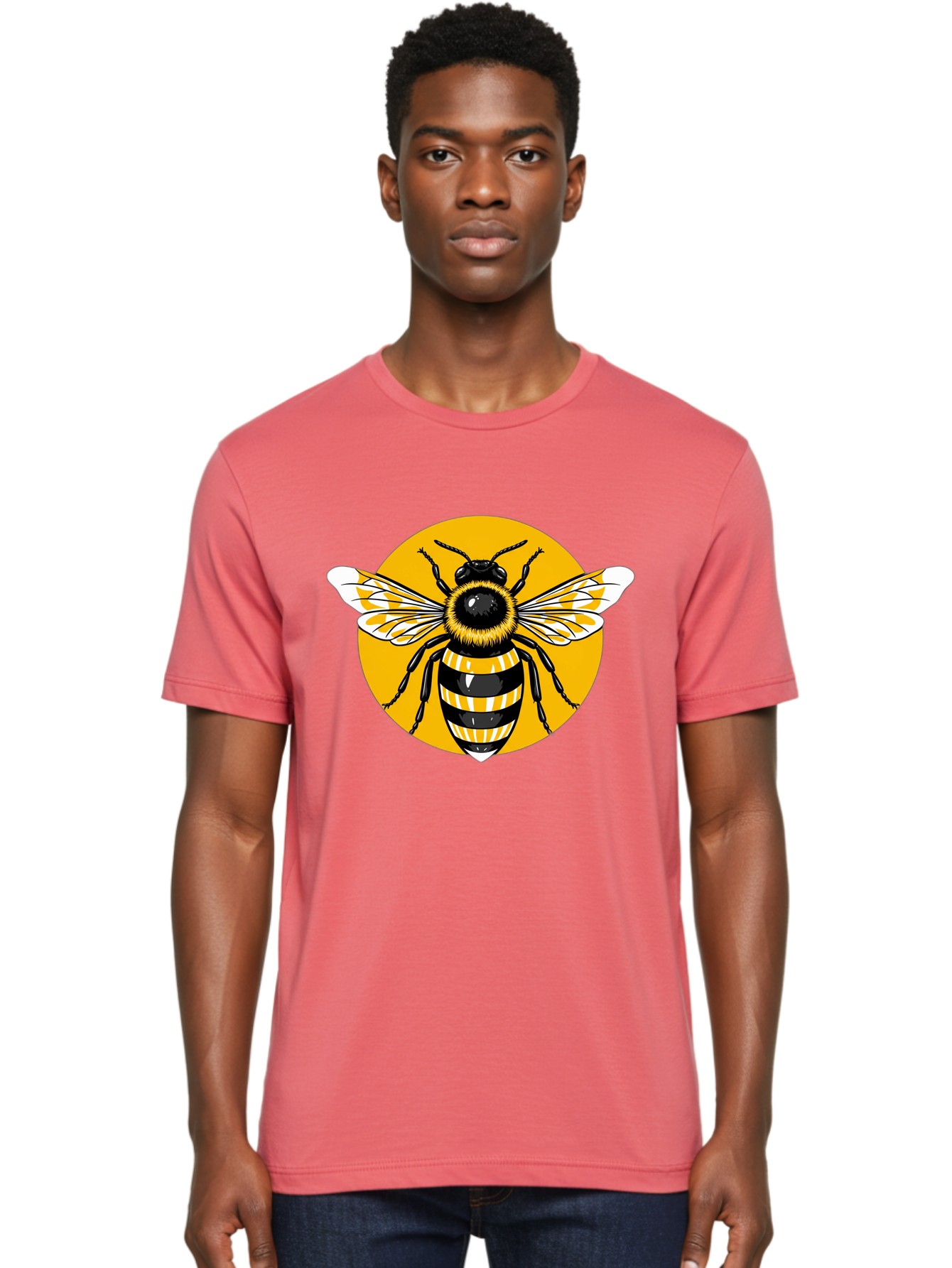 Bumble-Bee Men'S Graphic Tee, 100% Cotton, Comfortable Casual Summer Wear, Machine Washable, Vintage Camera, Old Camera, Antique Camera, Black Camera, Classic Photography, Photography Equipment, Nostalgic Device, Film Camera, Camera Art Bal895